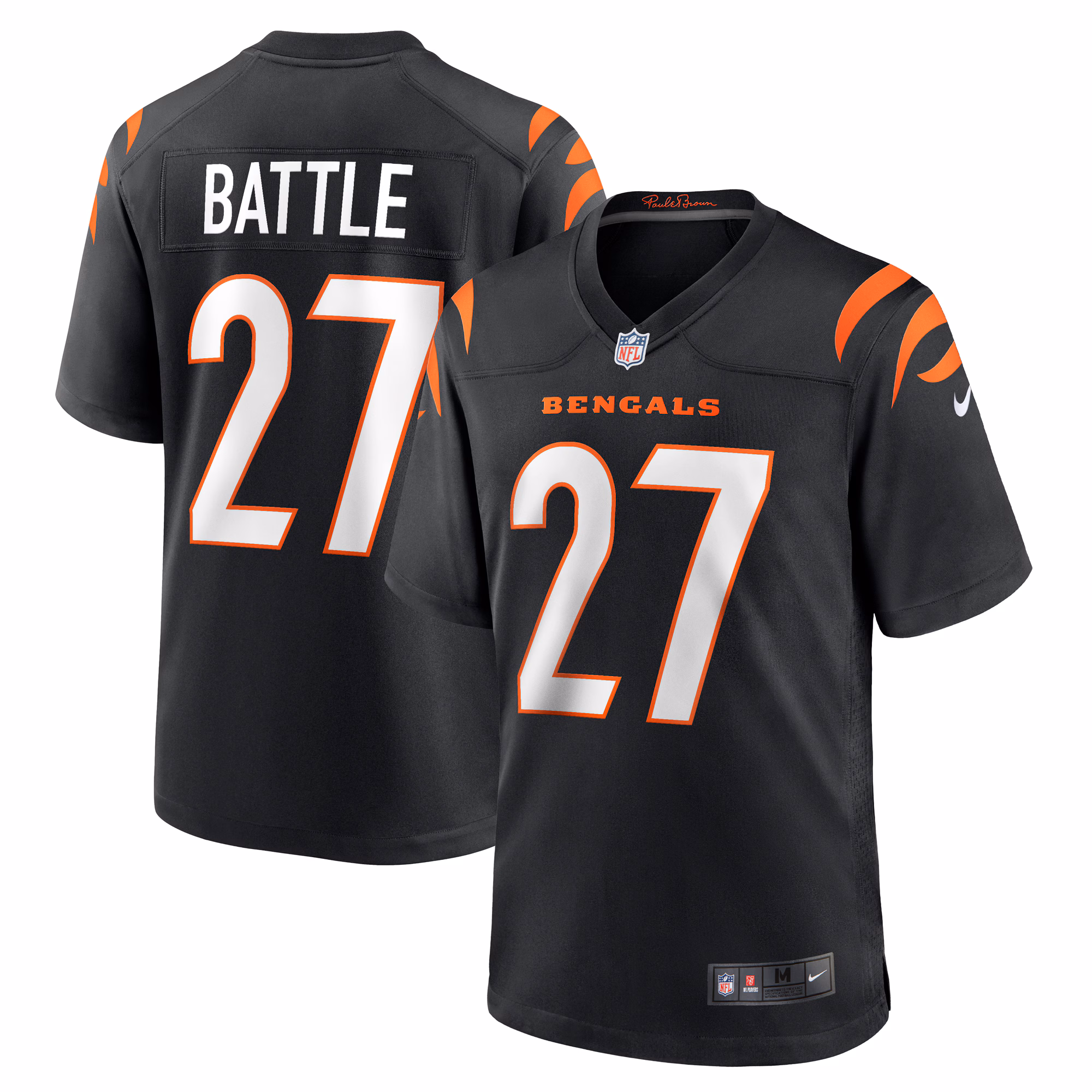 Battle Cincinnati Bengals Team Game Jersey -  Black