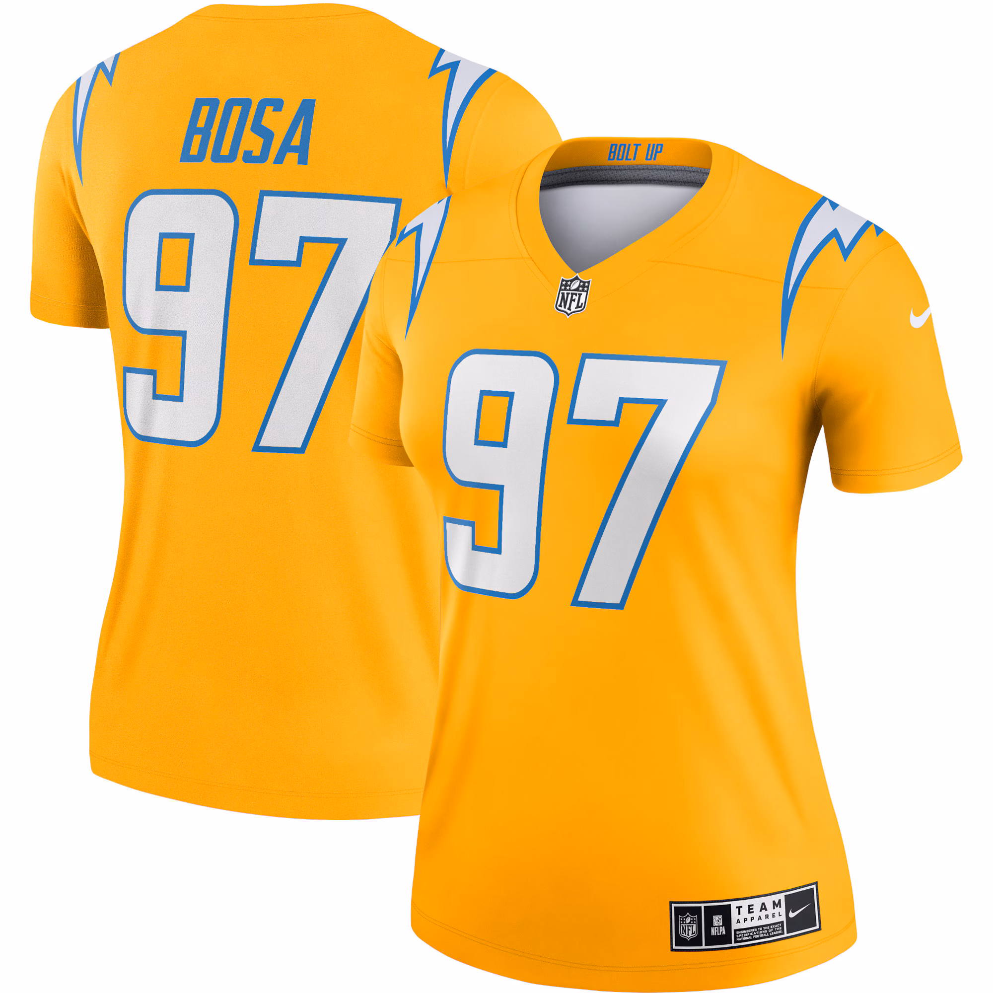 Joey Bosa Los Angeles Chargers Women's Inverted Legend Jersey - Gold