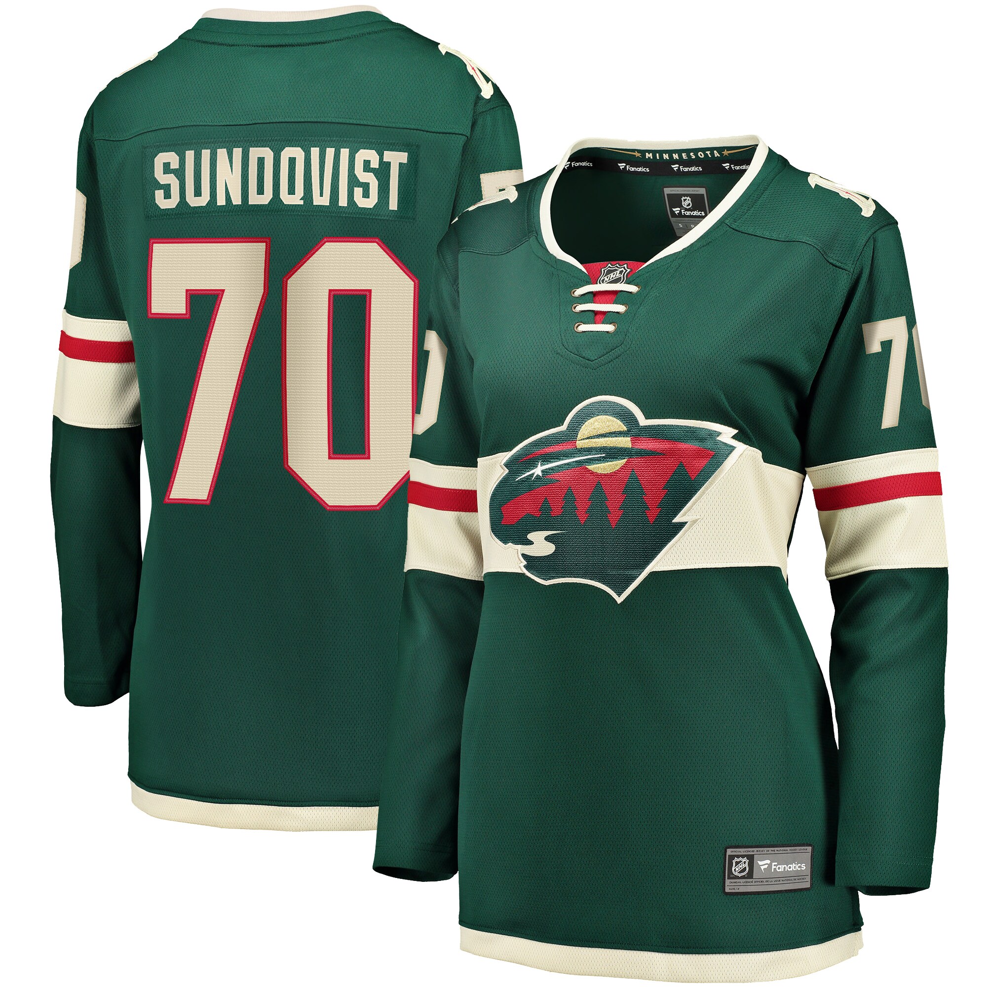 Oskar Sundqvist Minnesota Wild Women's Home Breakaway Jersey - Green