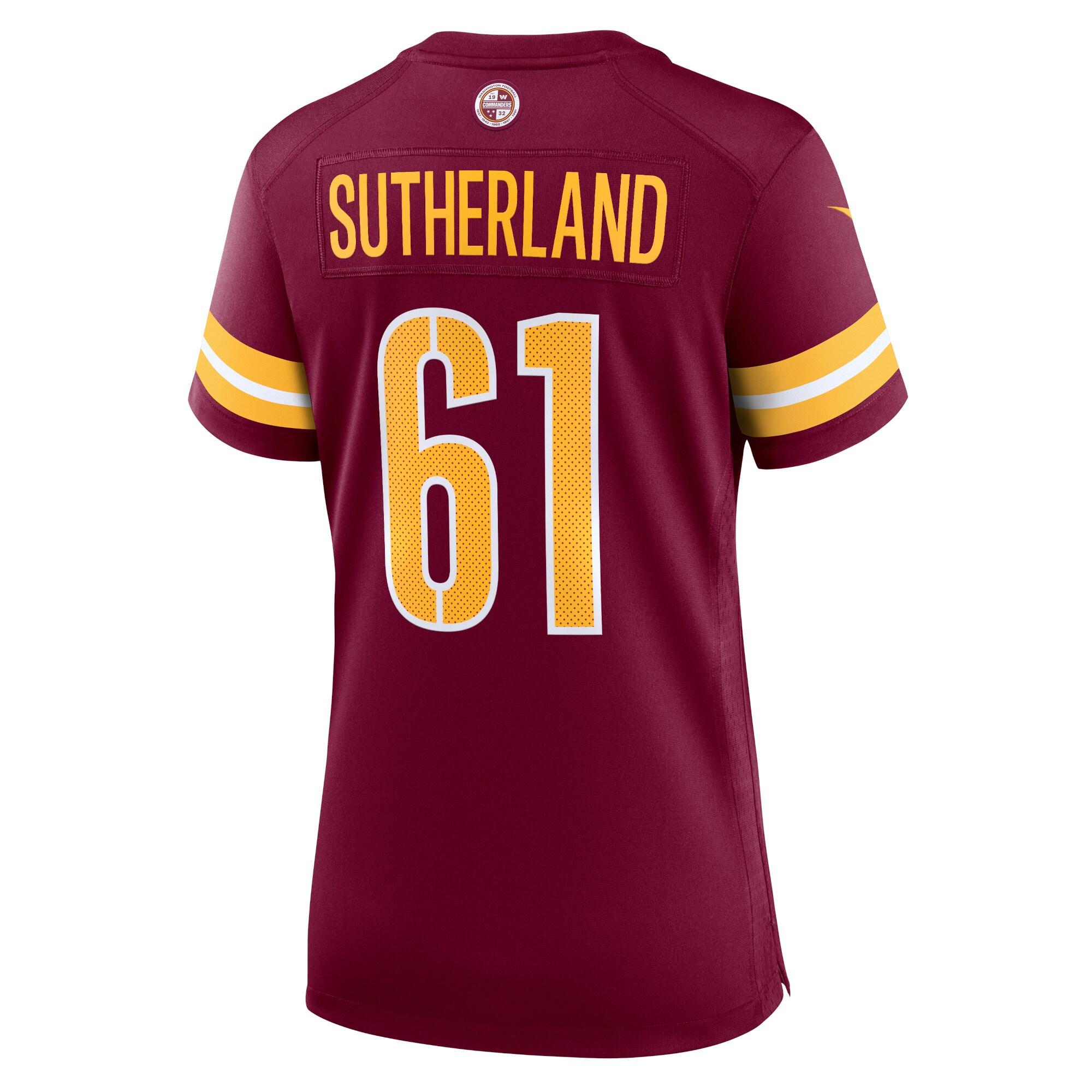 Keaton Sutherland Washington Commanders  Women's Home Game Player Jersey - Burgundy