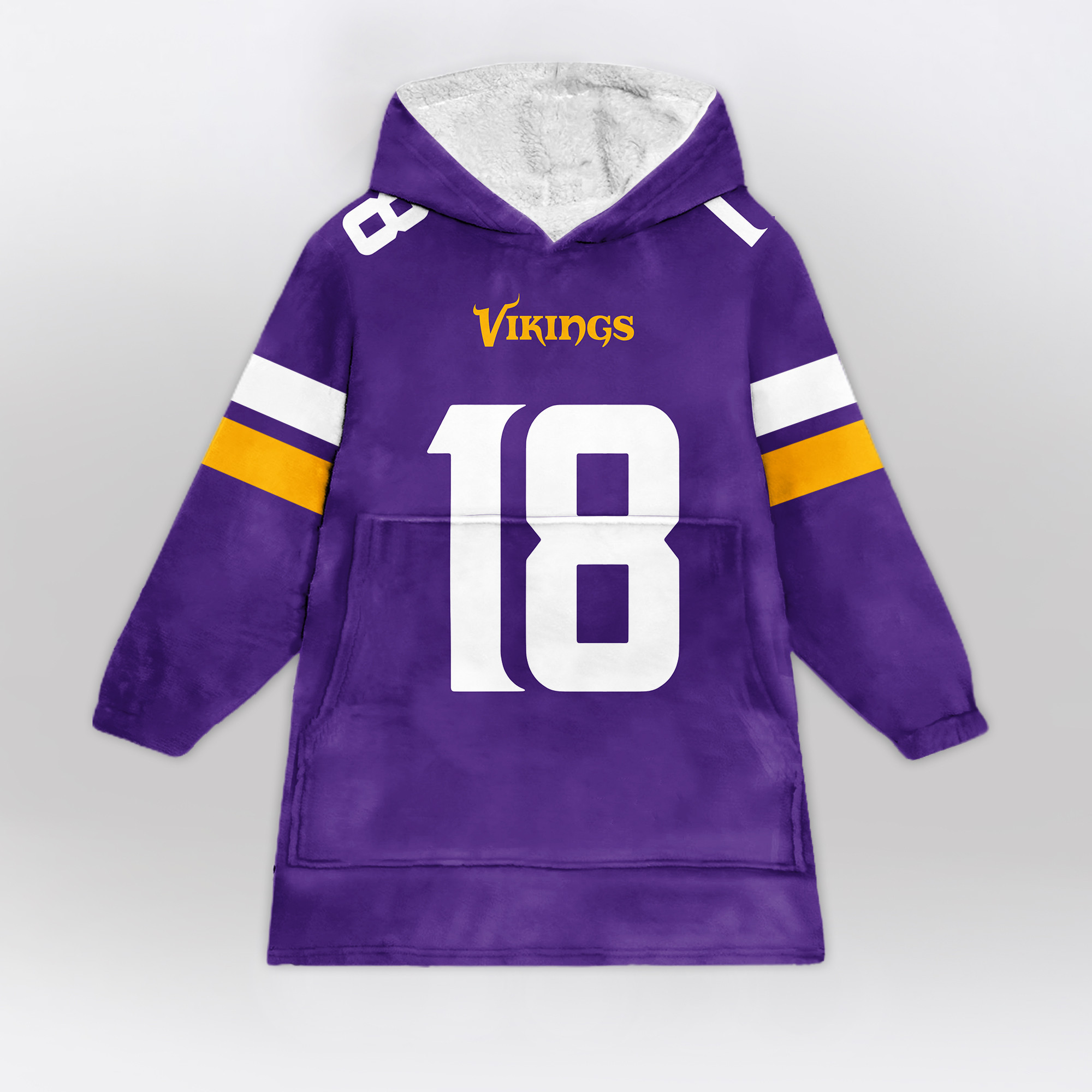 Adult 18 Minnesota Football Unisex Blanket Hoodie