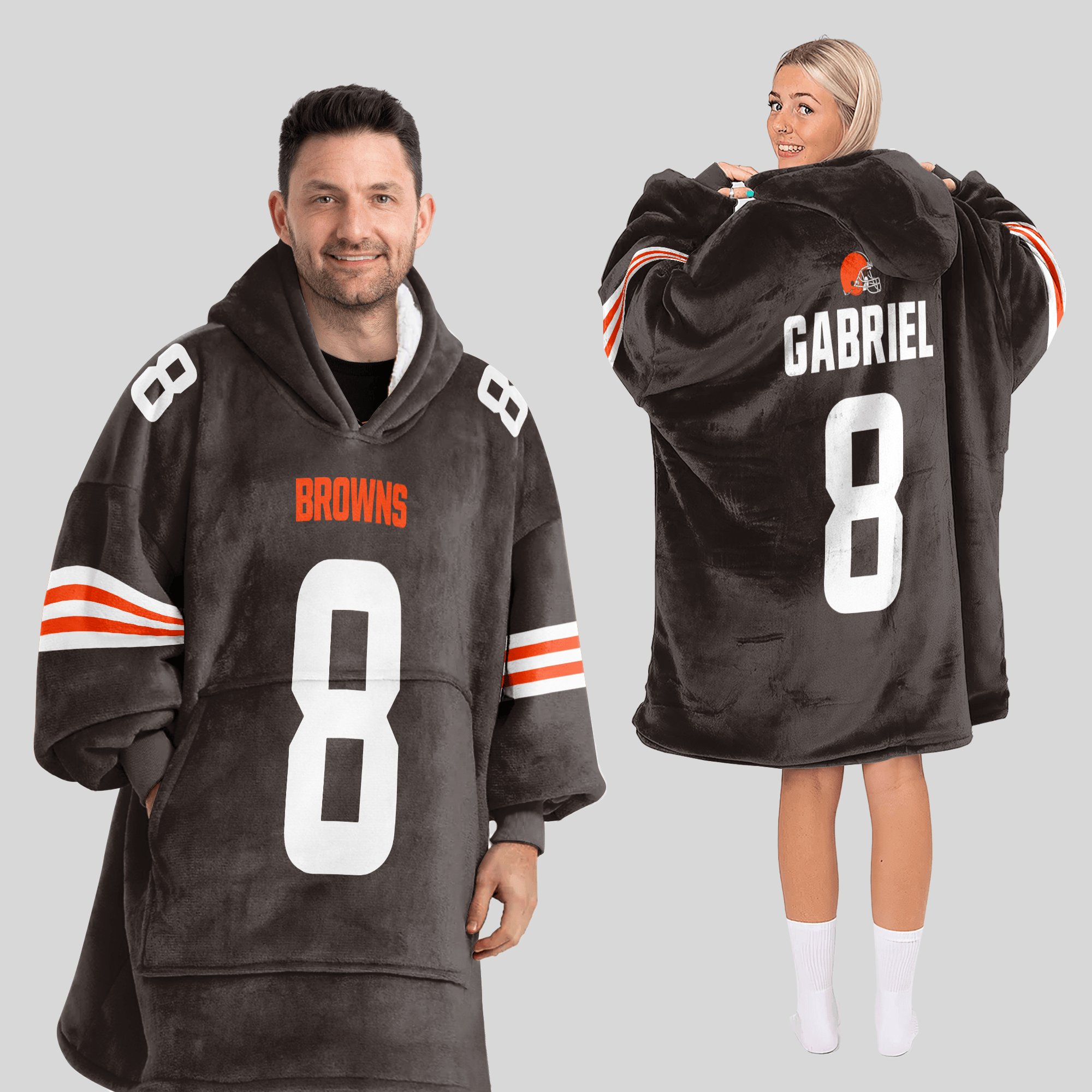 Adult D.G 8 Cleveland Football Unisex Blanket Hoodie