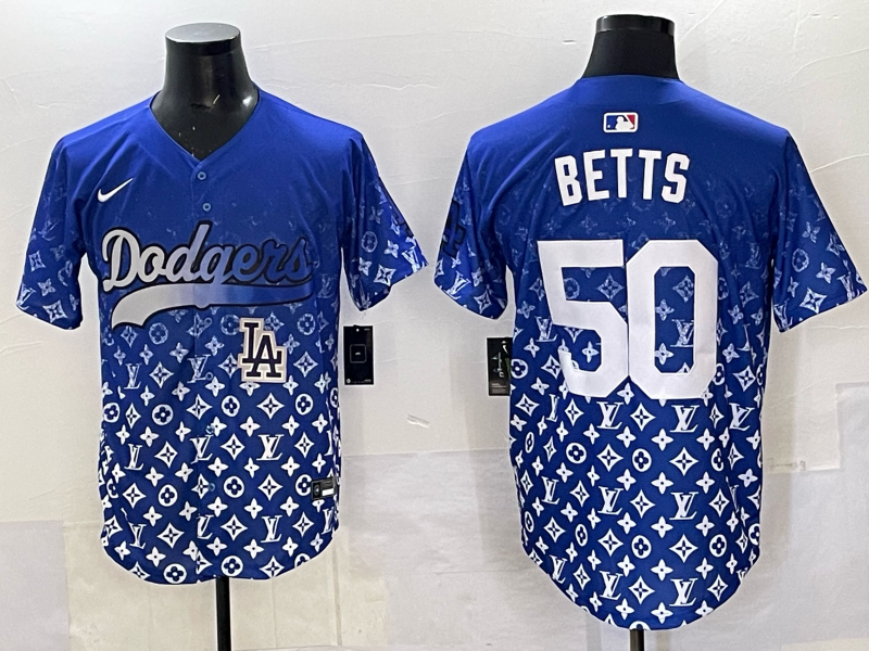Men's #50 Mookie Betts Los Angeles Dodgers 2025 Custom Cool Jersey