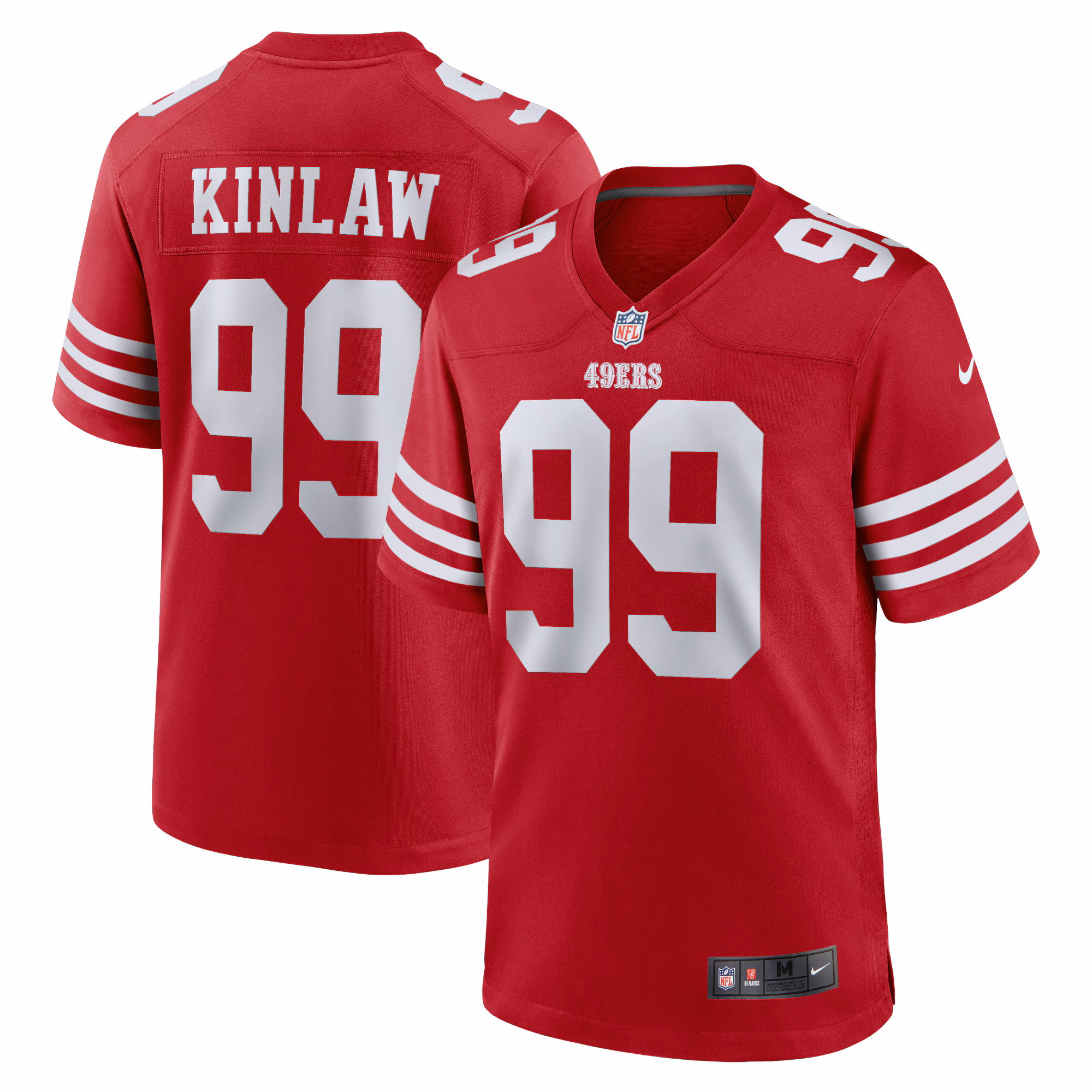 Javon Kinlaw San Francisco 49ers Team Player Game Jersey - Scarlet