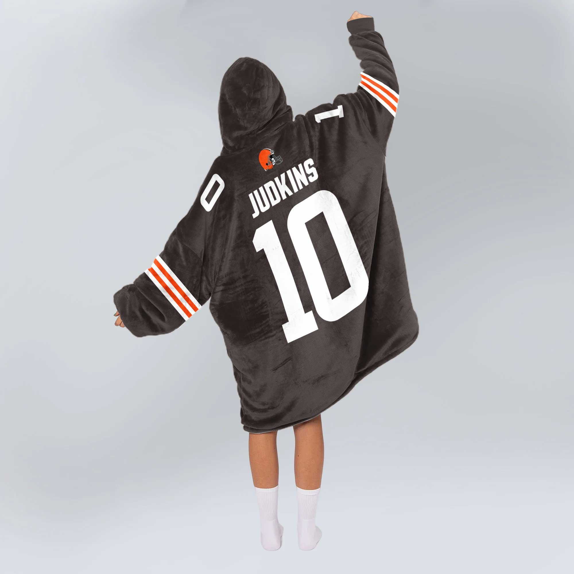 Q.J 10 Cleveland Football Unisex Blanket Hoodie