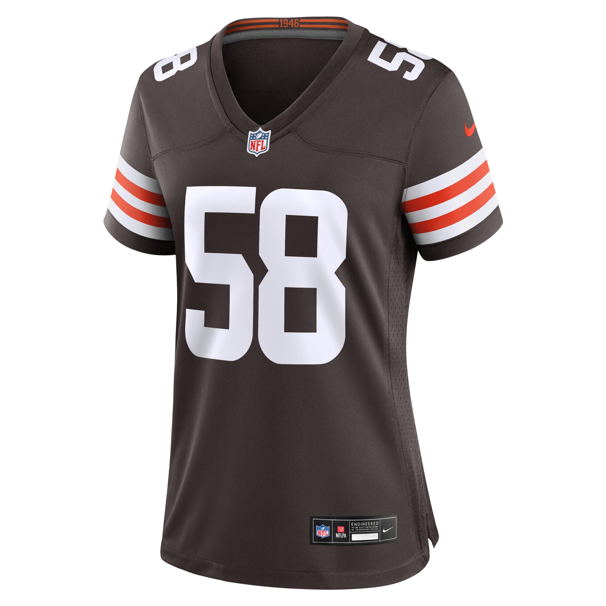 Hicks Cleveland Browns Women's  Game Jersey -  Brown