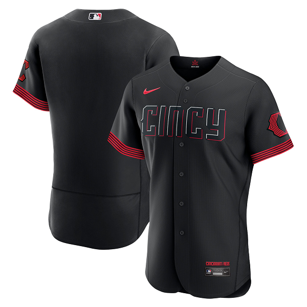 Men's Cincinnati Reds  Black 2023 City Connect Flex Base Jersey