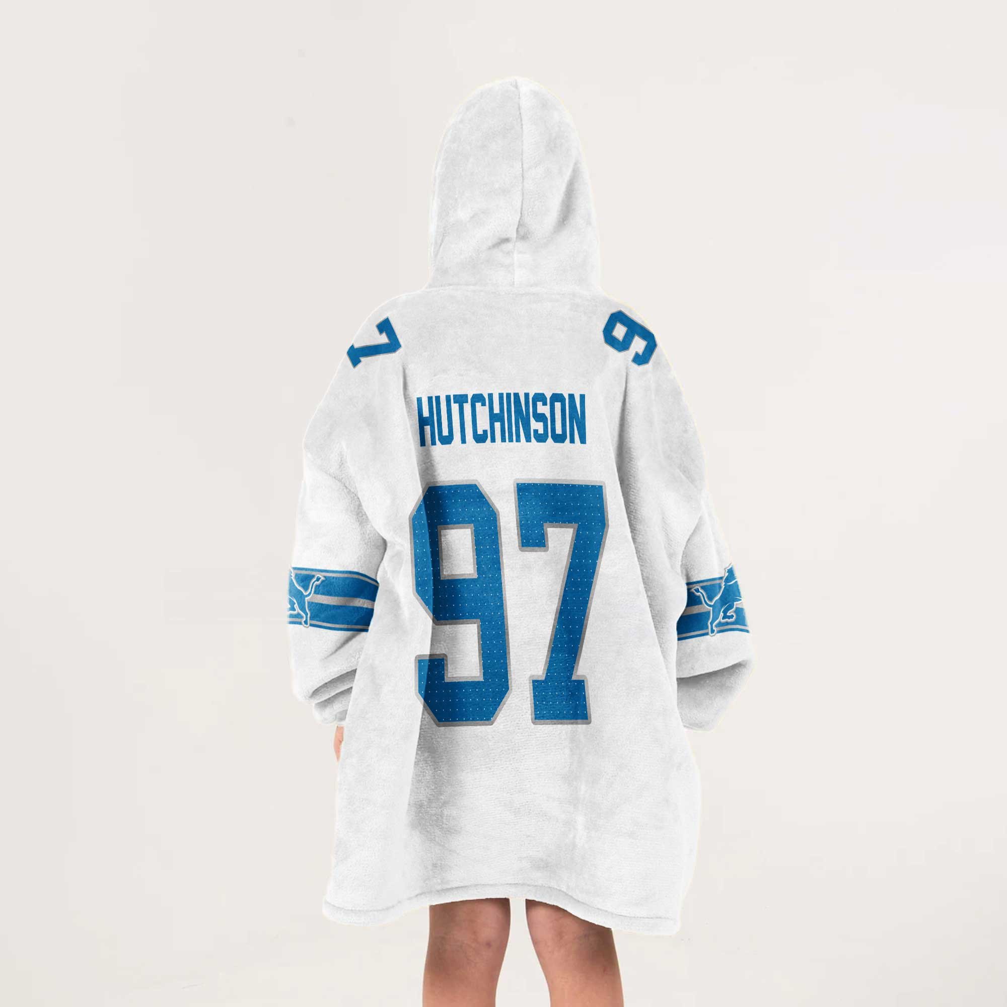 Adult 97 Detroit Football Unisex Blanket Hoodie