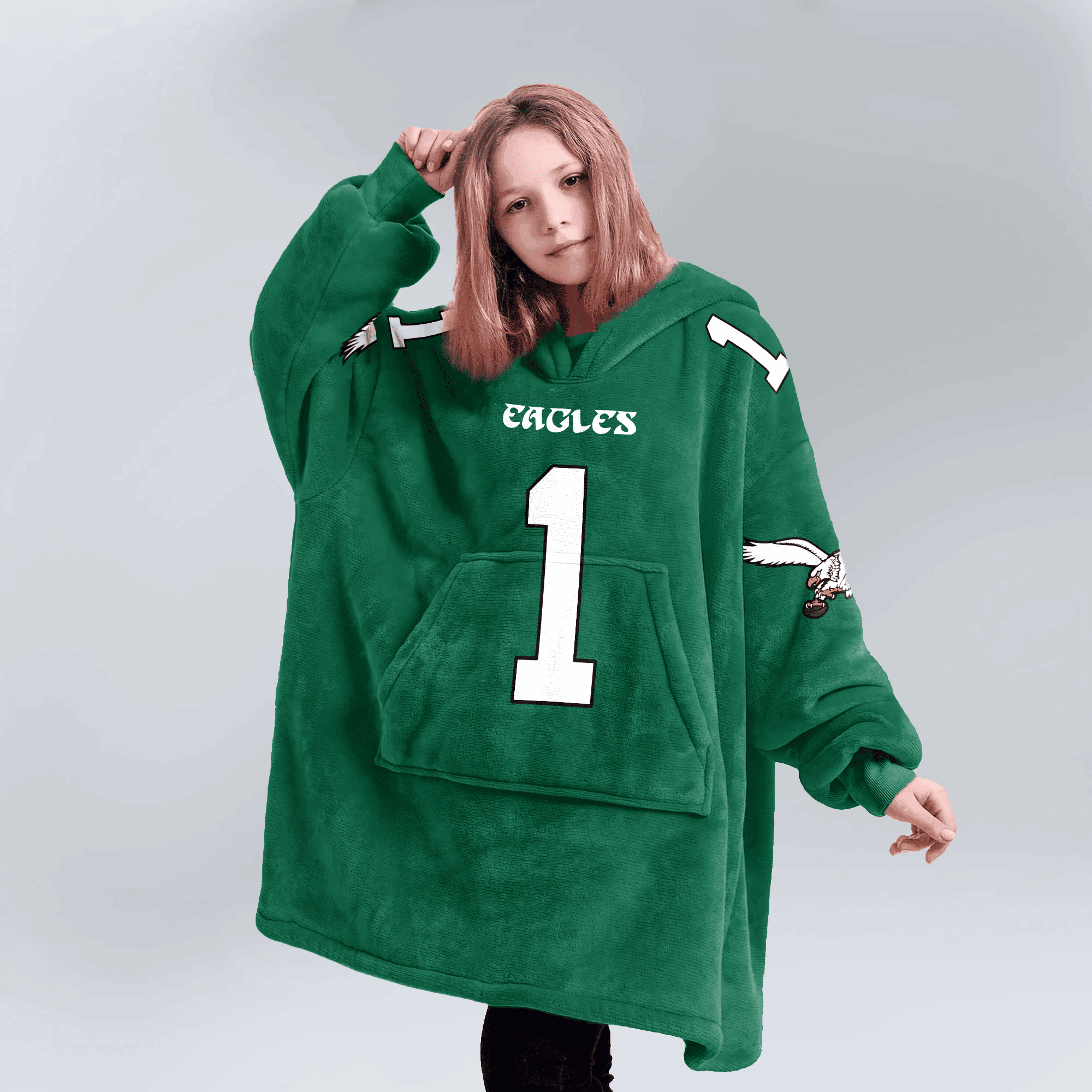 Adult 1 Philadelphia Football Unisex Blanket Hoodie