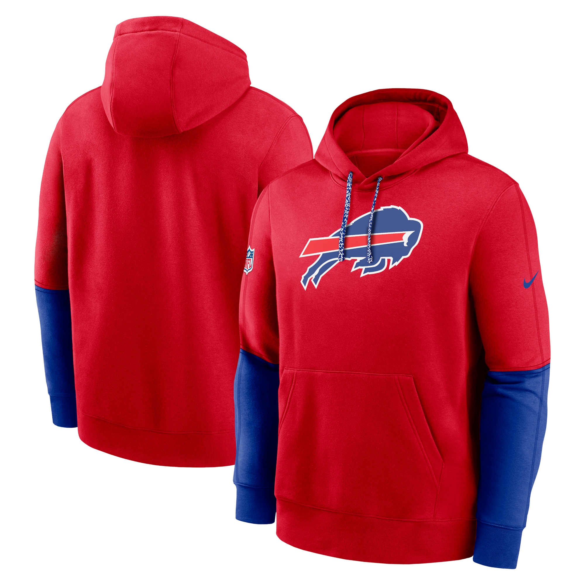 Buffalo Bills 2024 Sideline Club Pullover Hoodie - Red