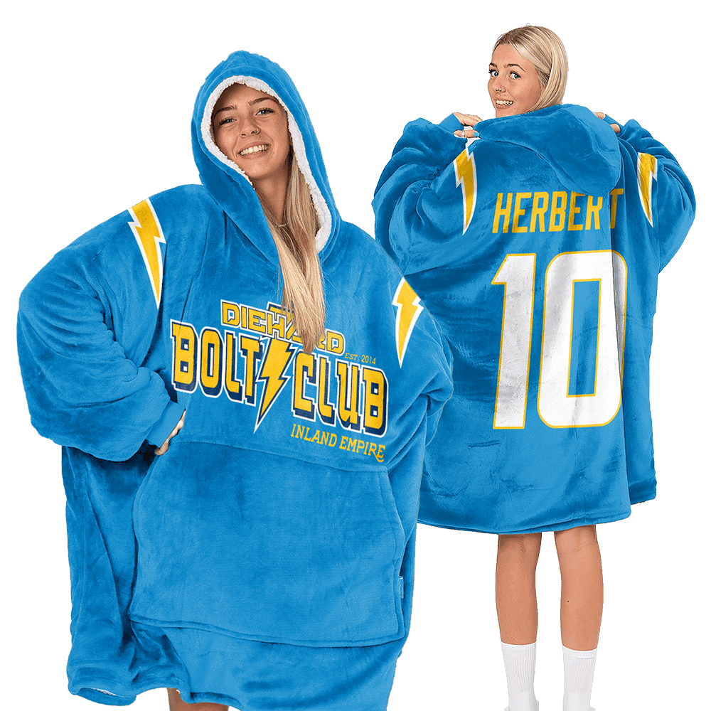 Adult Bolt Club 10 Los Angeles Football Unisex Blanket Hoodie