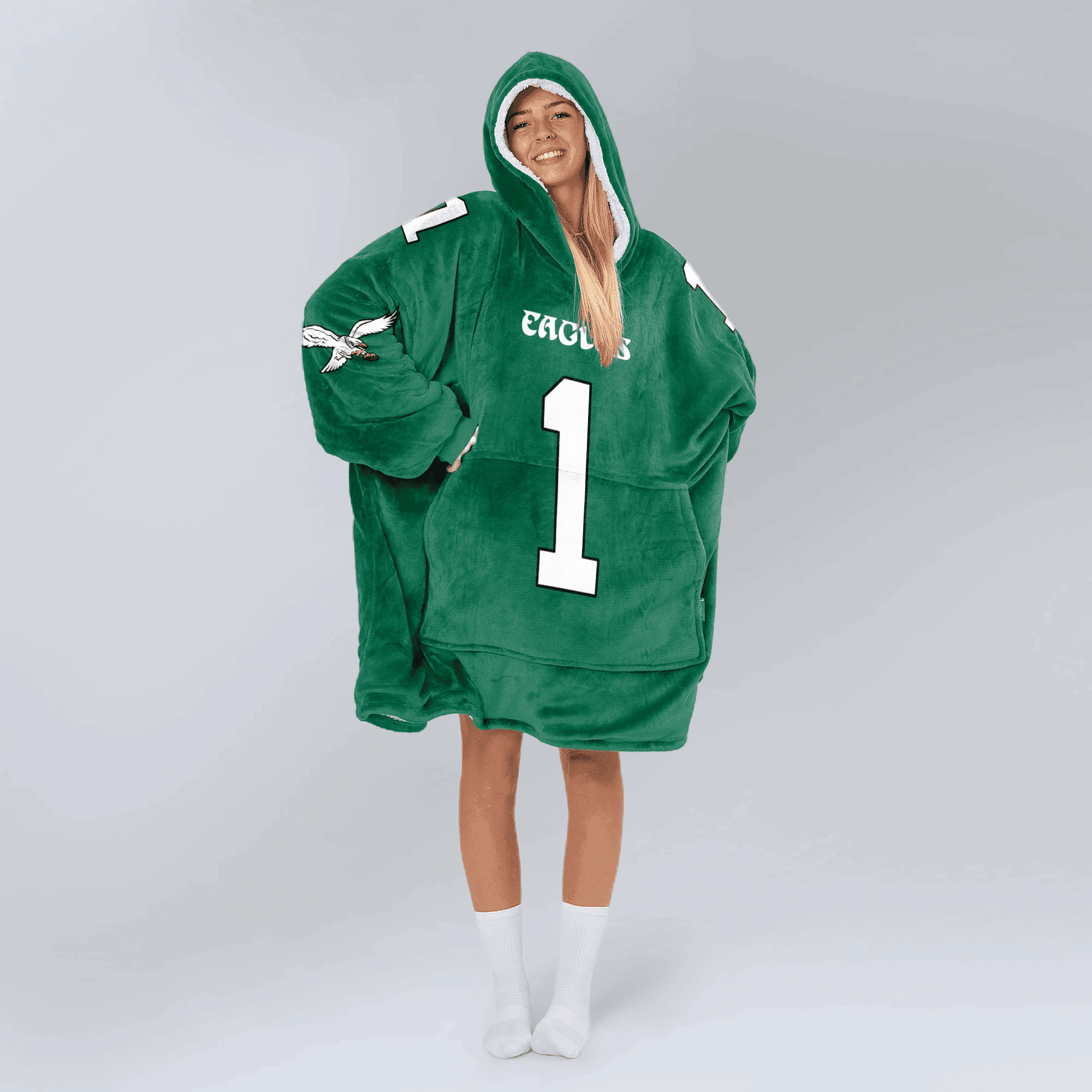 Adult 1 Philadelphia Football Unisex Blanket Hoodie