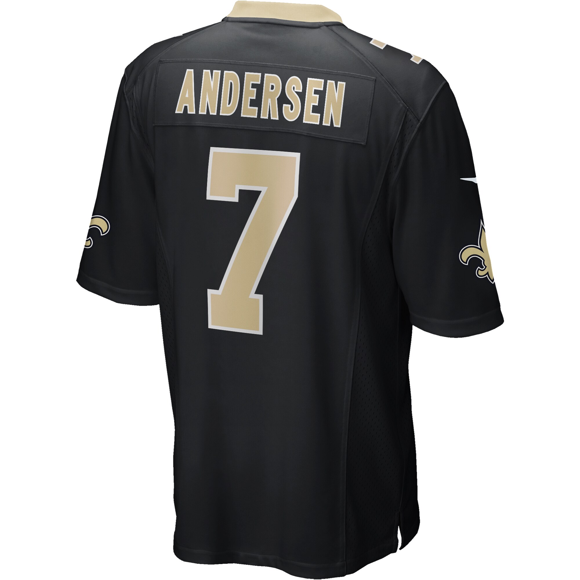 Morten Andersen New Orleans Saints Game Retired Player Jersey - Black