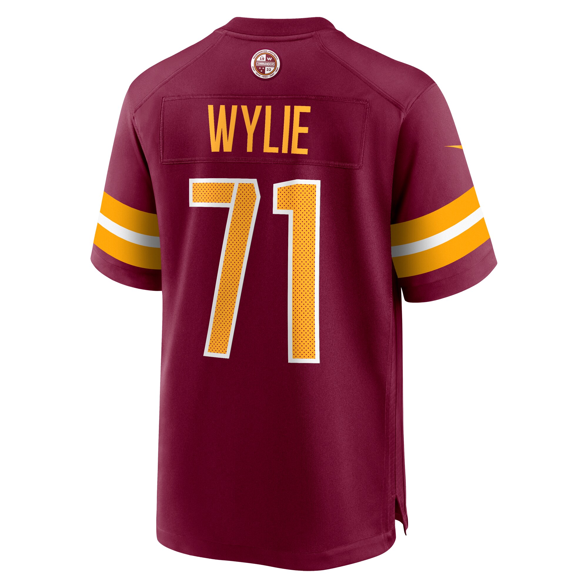 Andrew Wylie Washington Commanders Game Player Jersey - Burgundy