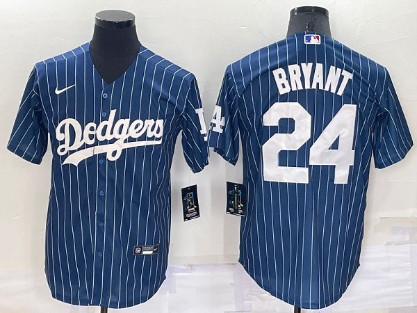 Men's  Los Angeles Dodgers #24 Kobe Bryant Blue Throwback MLB Cool Base Jersey