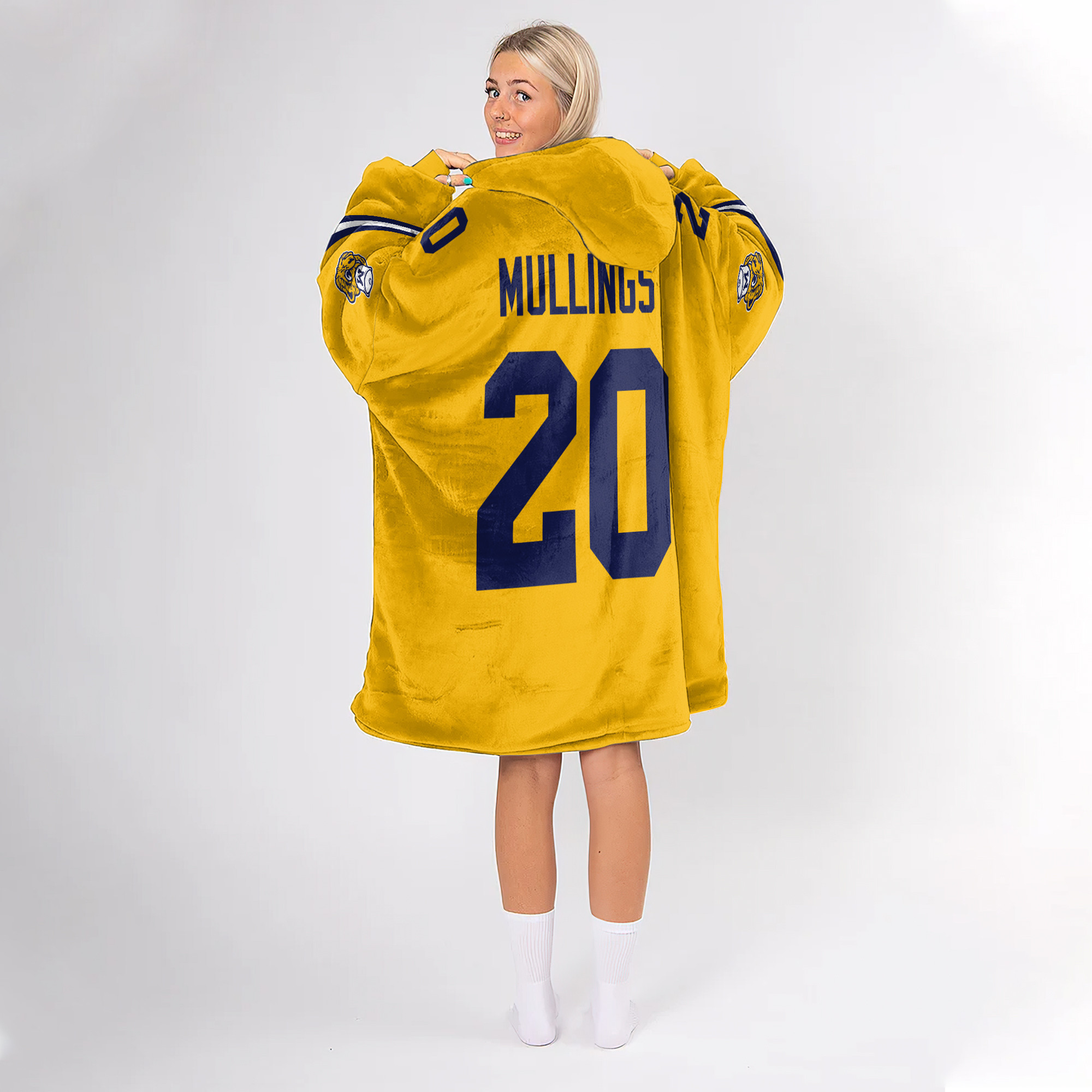 Adult 20 Michigan Football Unisex Blanket Hoodie