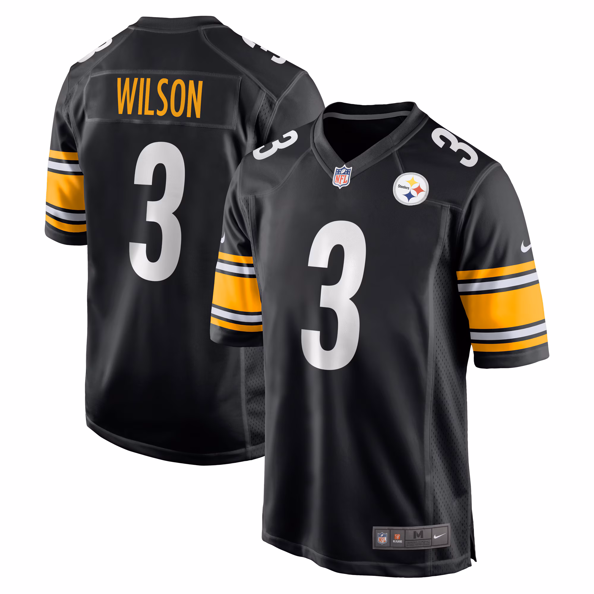 Russell Wilson Pittsburgh Steelers  Game Jersey – Black