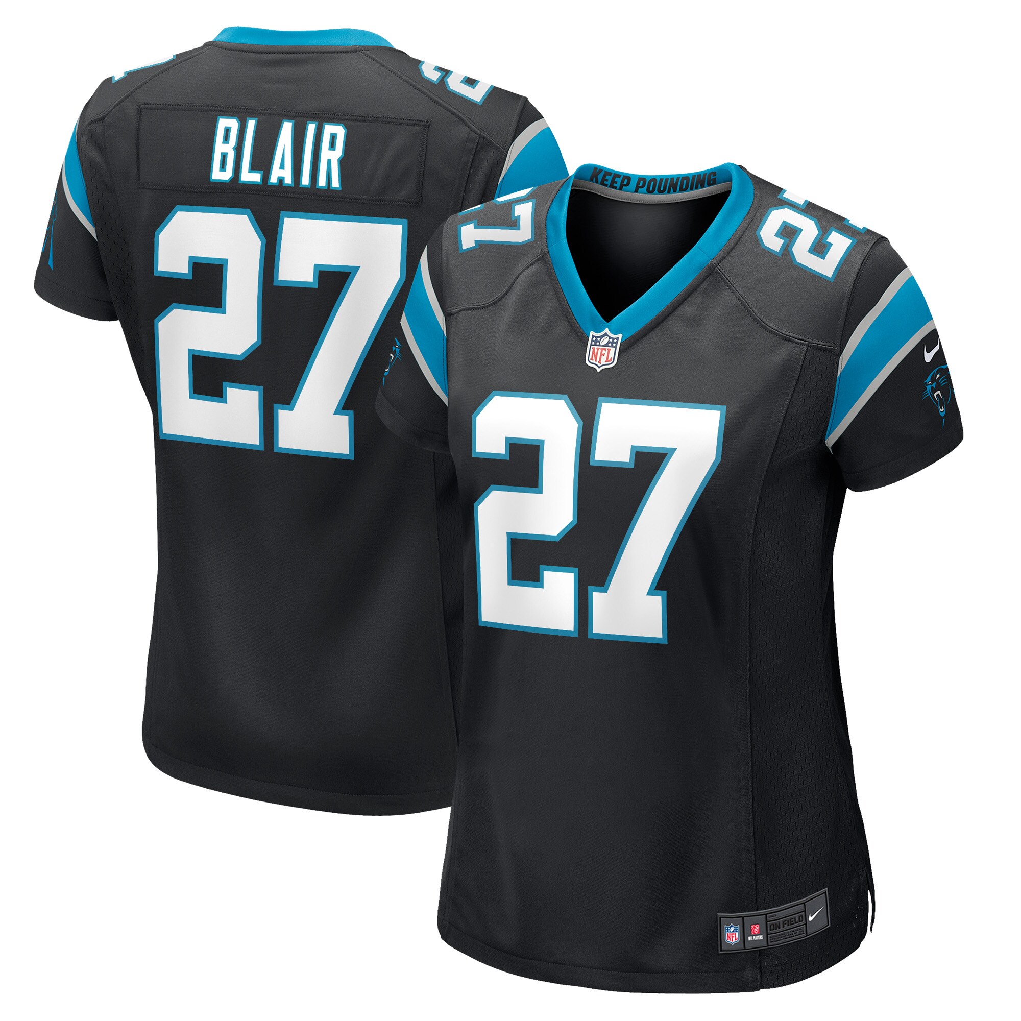 Marquise Blair Carolina Panthers  Women's Game Player Jersey - Black