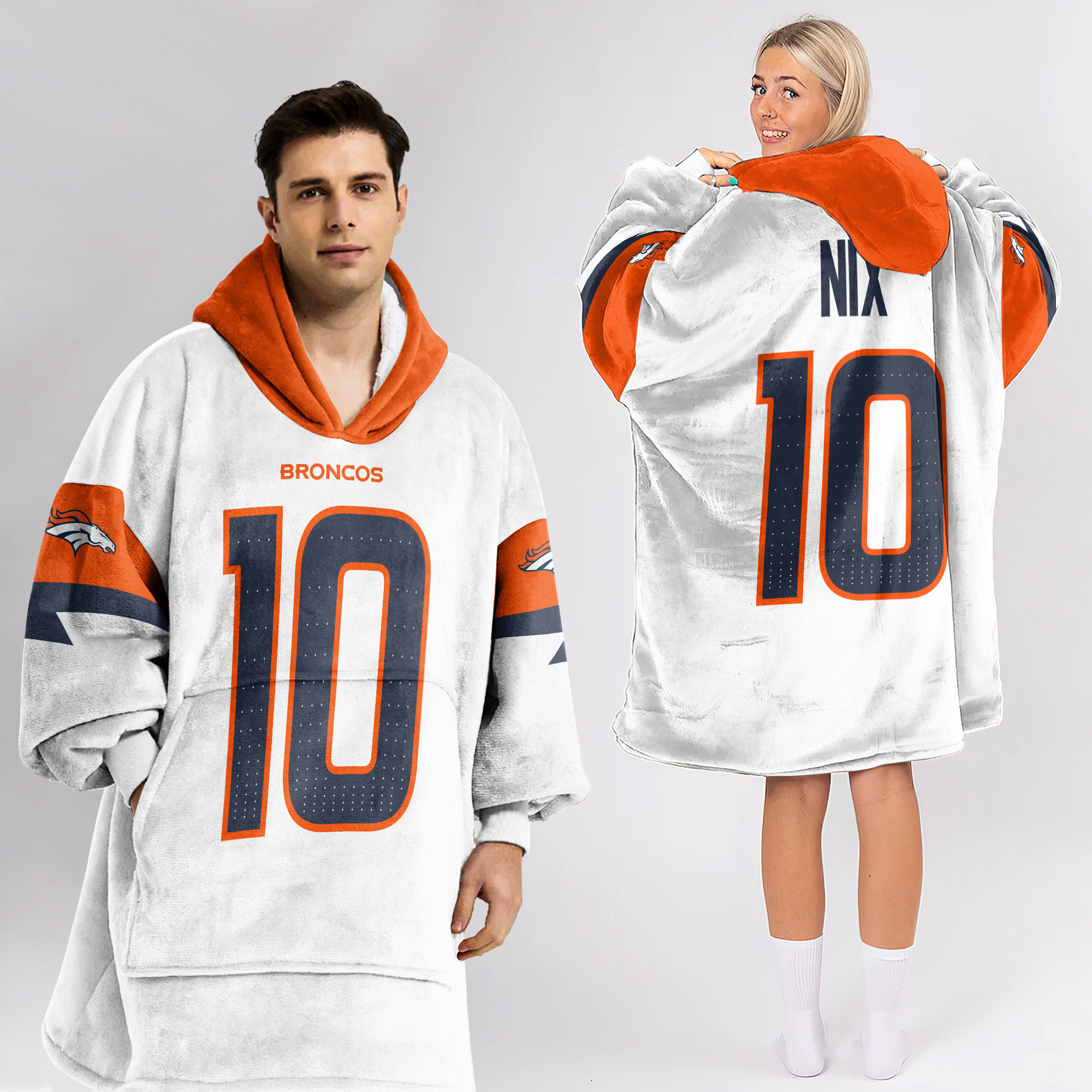 Adult B.N. 10 Denver Football Unisex Blanket Hoodie