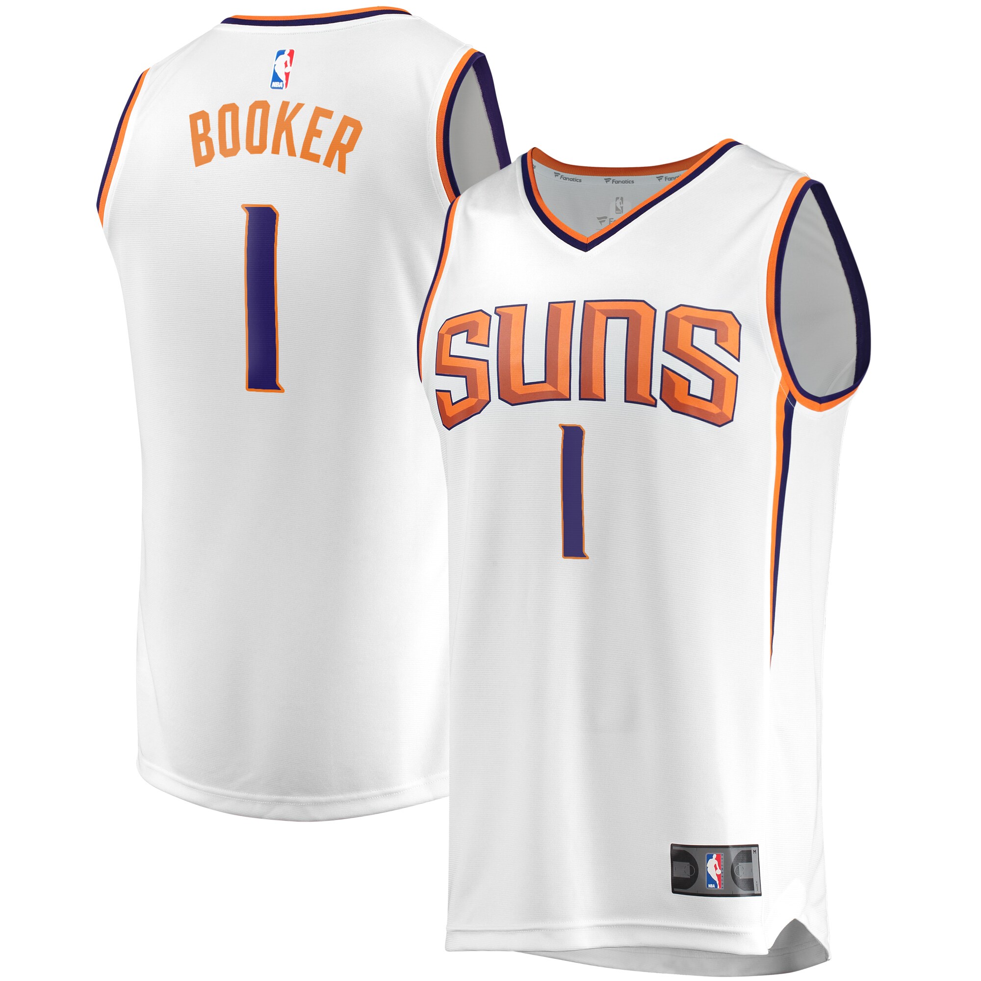 Devin Booker Phoenix Suns  2020/21 Fast Break Replica Player Jersey - Association Edition - White