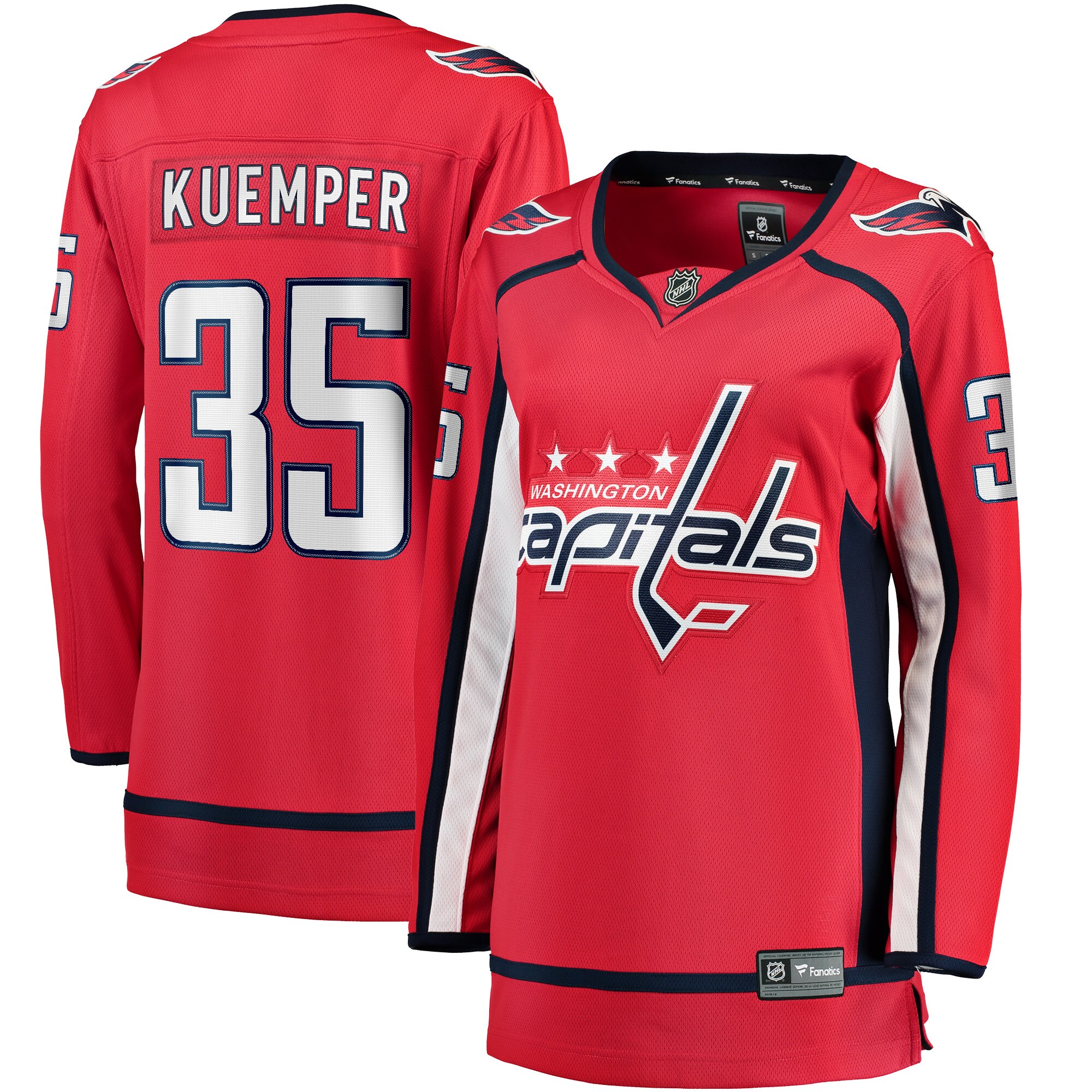 Darcy Kuemper Washington Capitals Women's Home Breakaway Player Jersey - Red