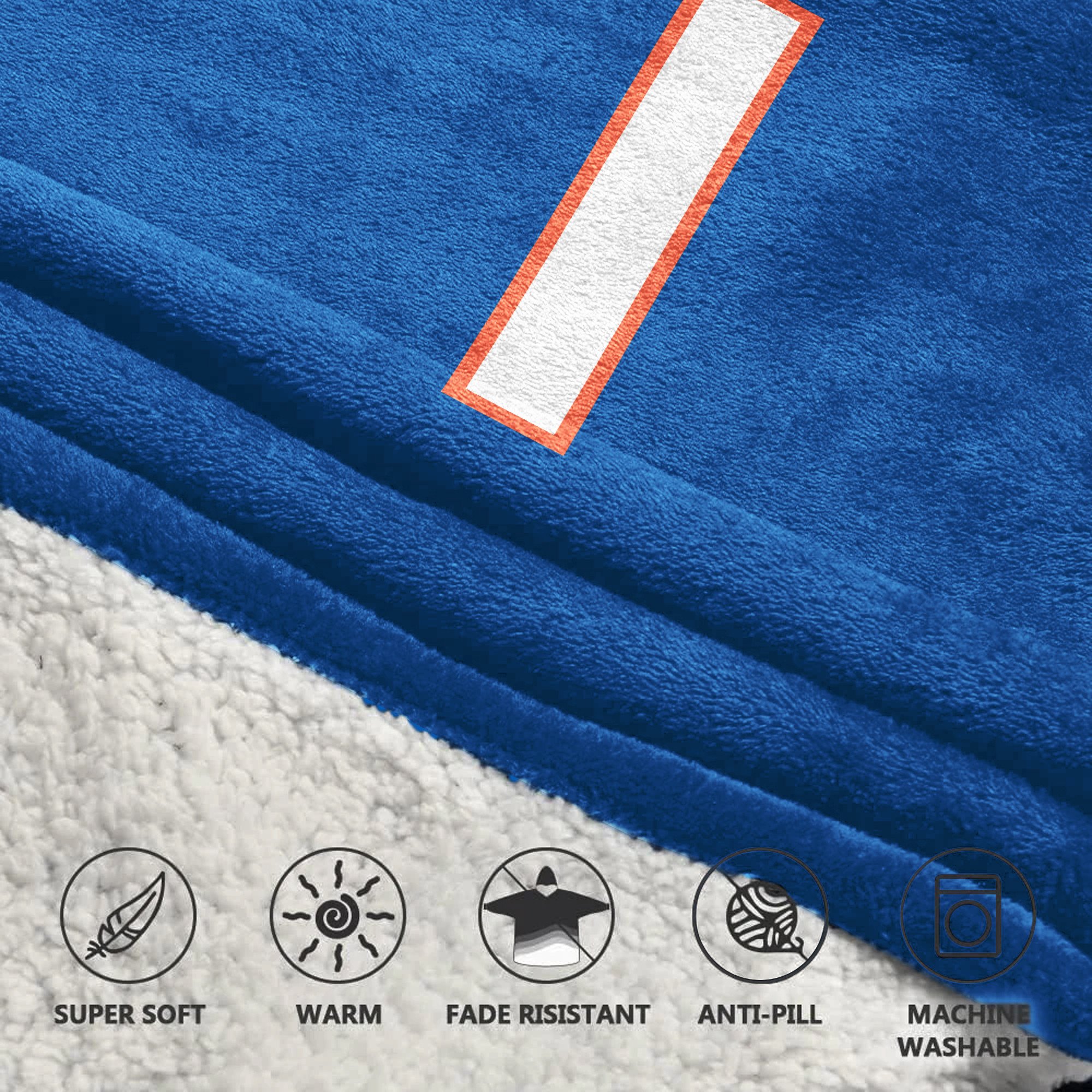 Adult #1 Boise State Football Unisex Blanket Hoodie