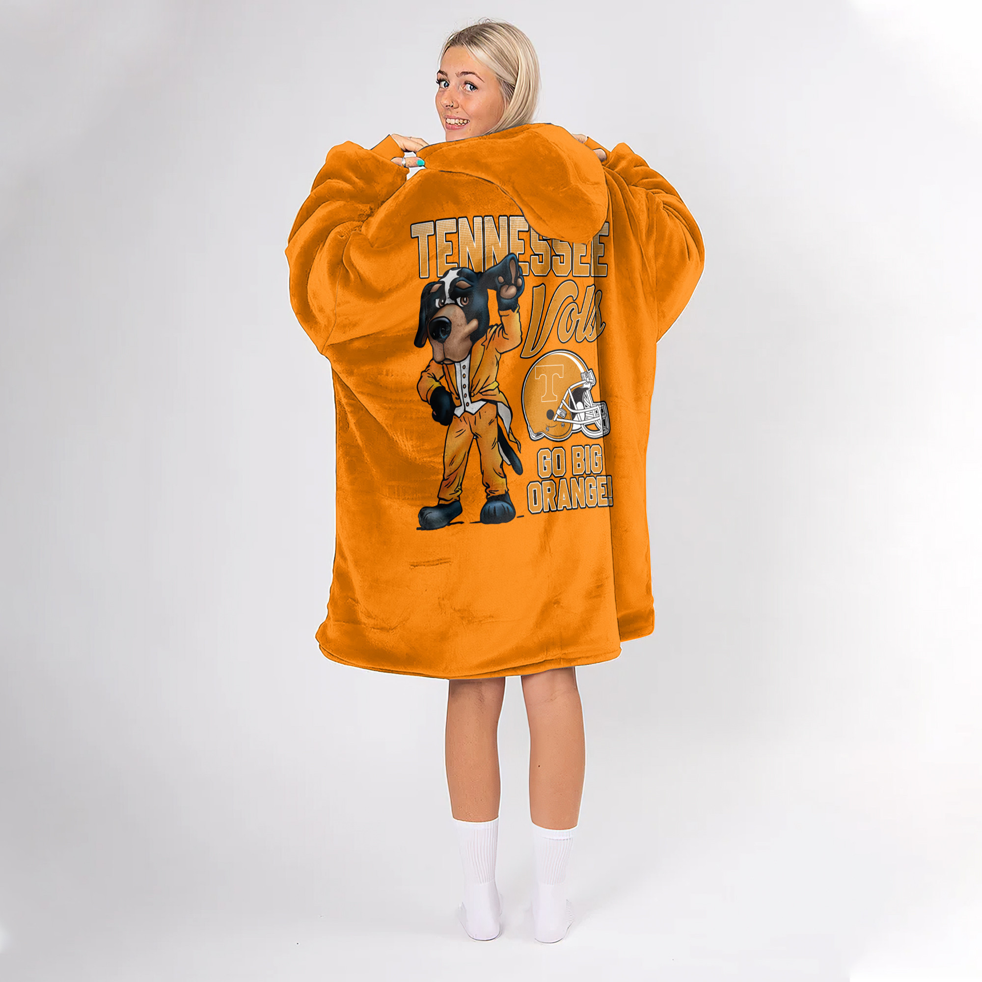 Adult Tennessee Football Unisex Blanket Hoodie
