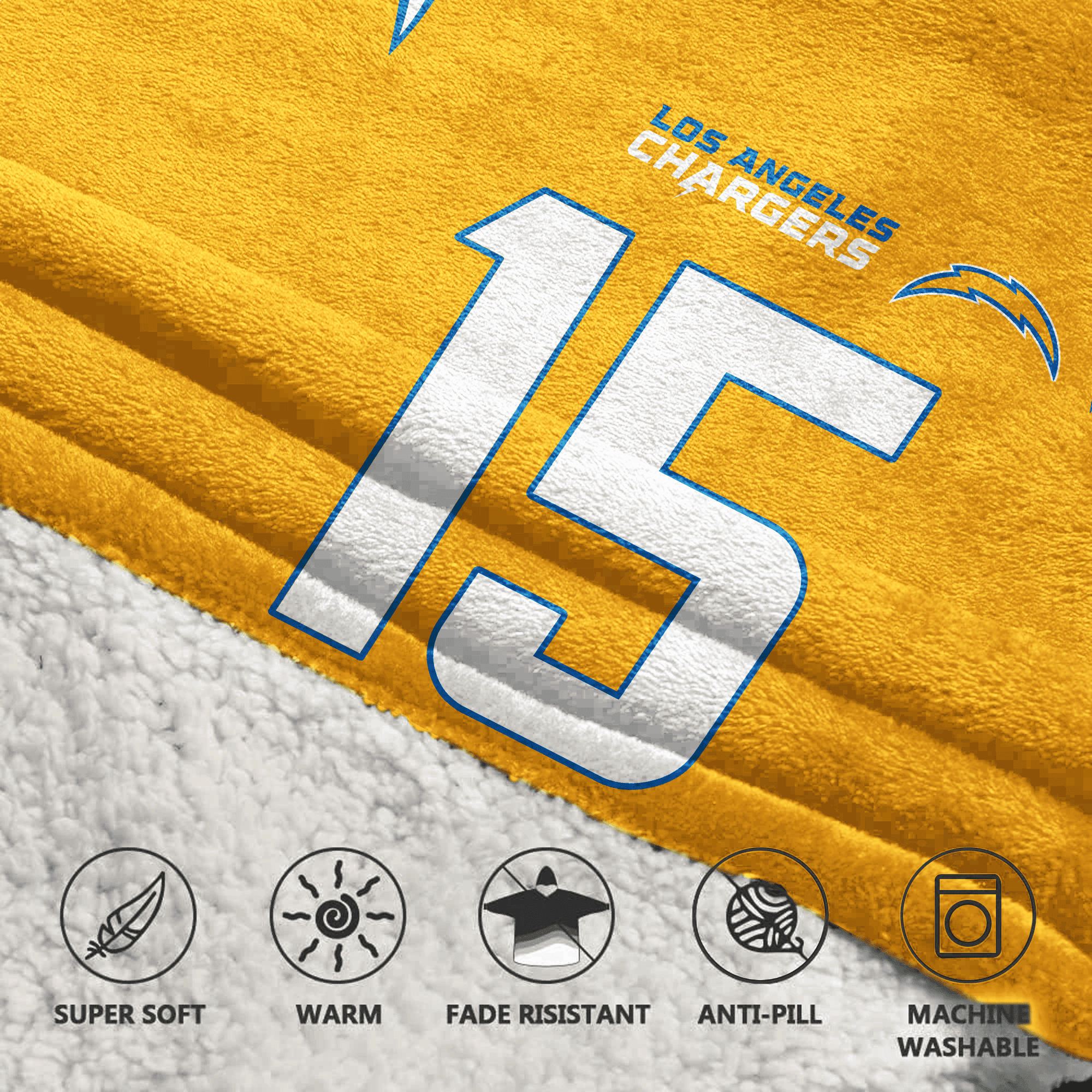 Kid 15 Los Angeles C Football Unisex Blanket Hoodie