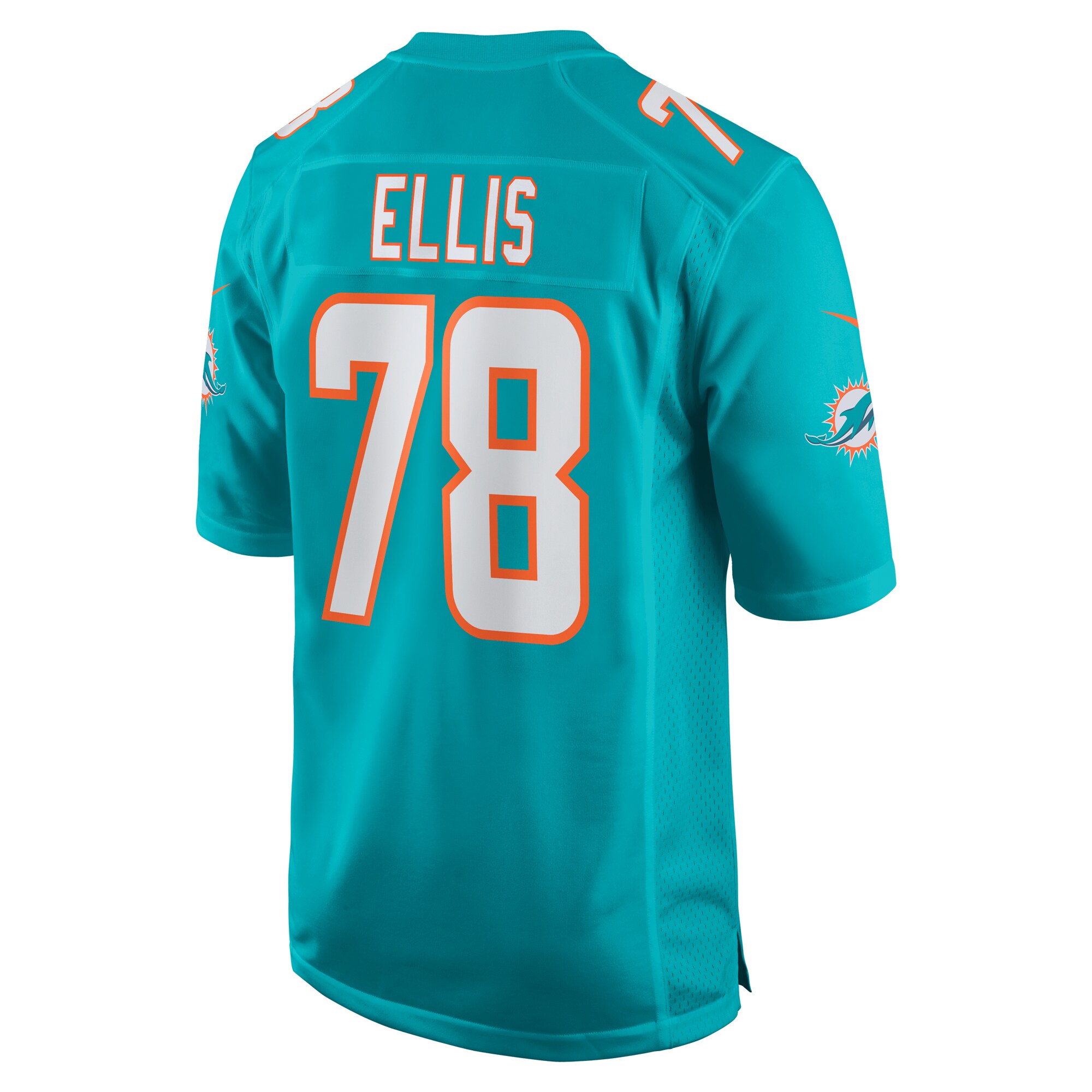 Justin Ellis Miami Dolphins  Game Jersey -  Aqua