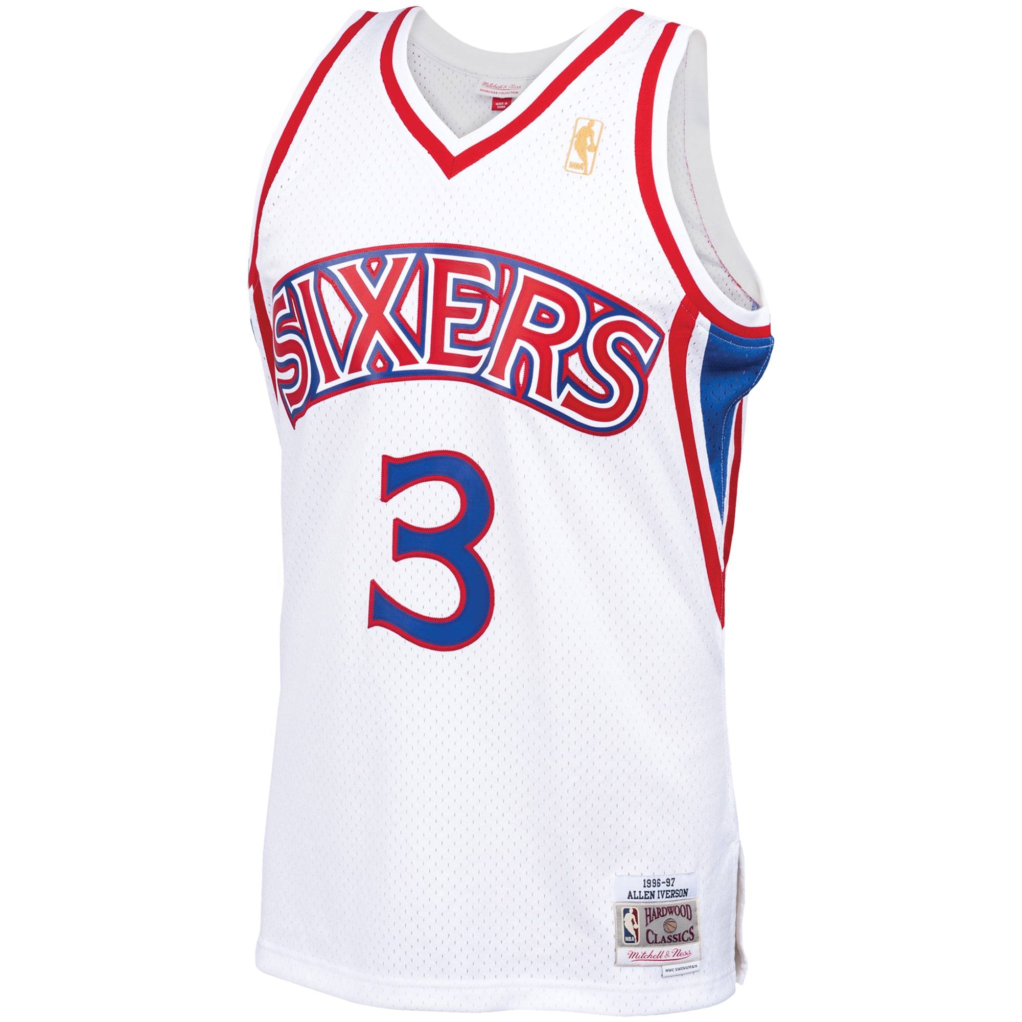 Allen Iverson Philadelphia 76ers Mitchell & Ness 1996-97 Hardwood Classics Swingman Jersey - White