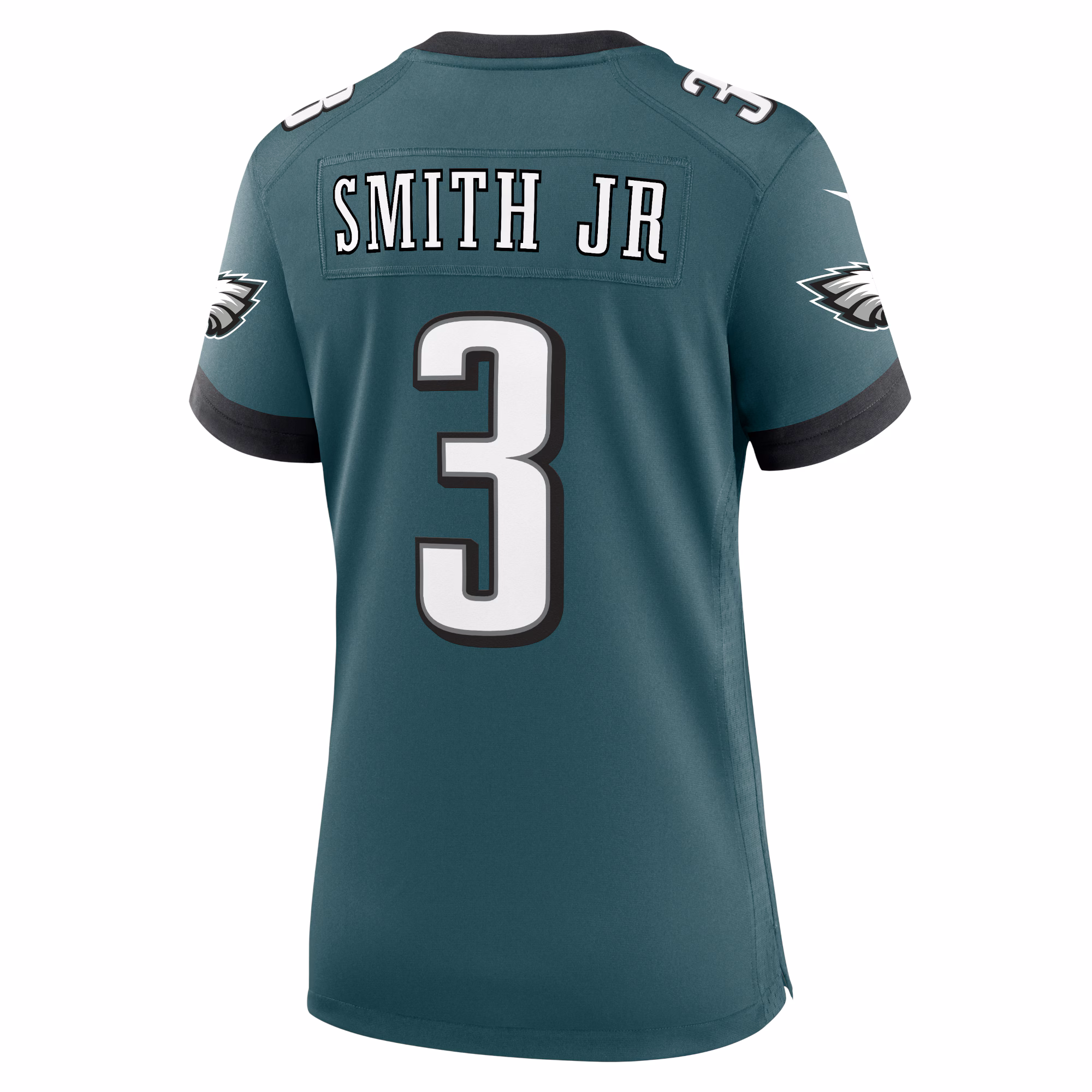 Nolan Smith #3 Philadelphia Eagles Women's Team Game Jersey - Midnight Green