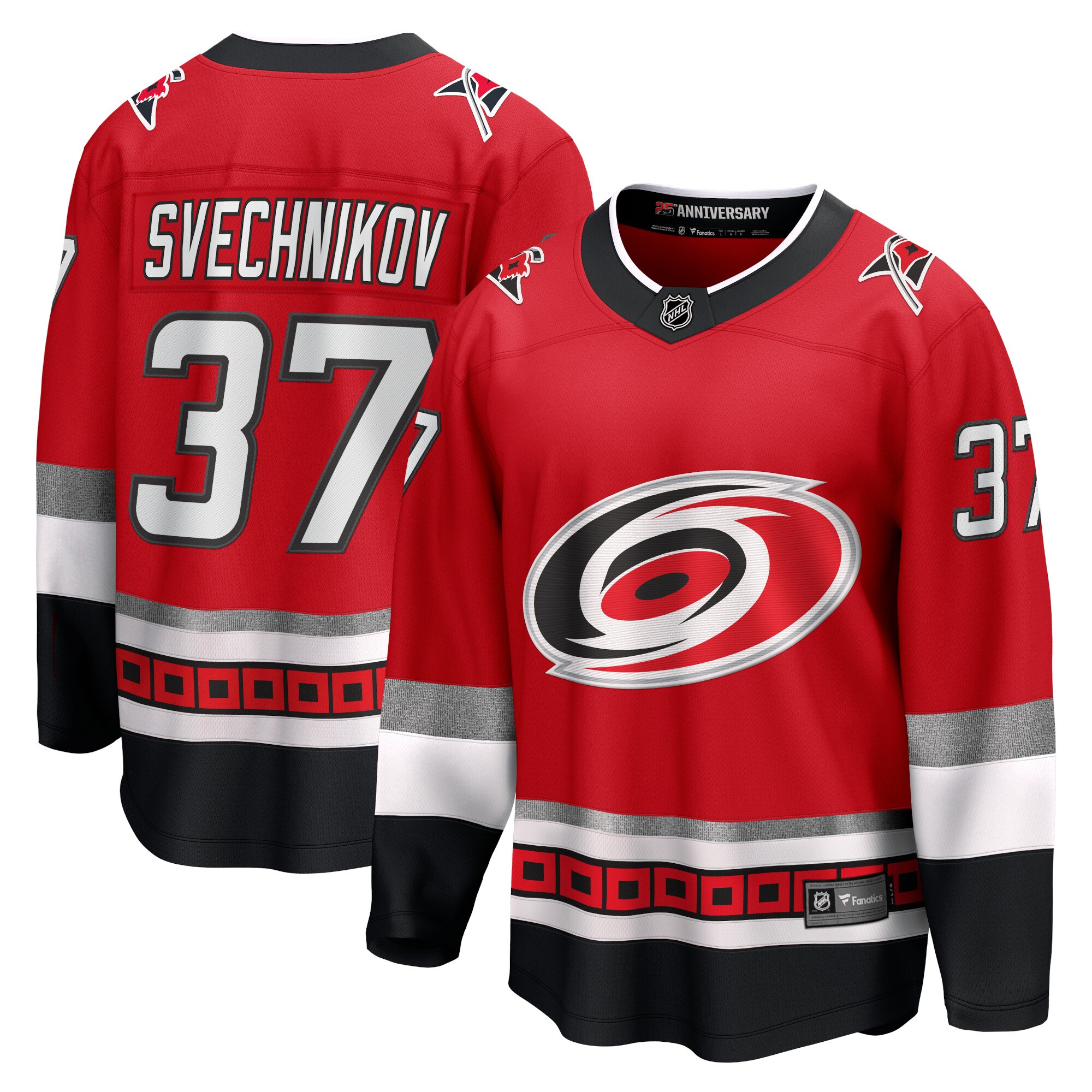 Andrei Svechnikov Carolina Hurricanes 25th Anniversary Premier Breakaway Player Jersey - Red