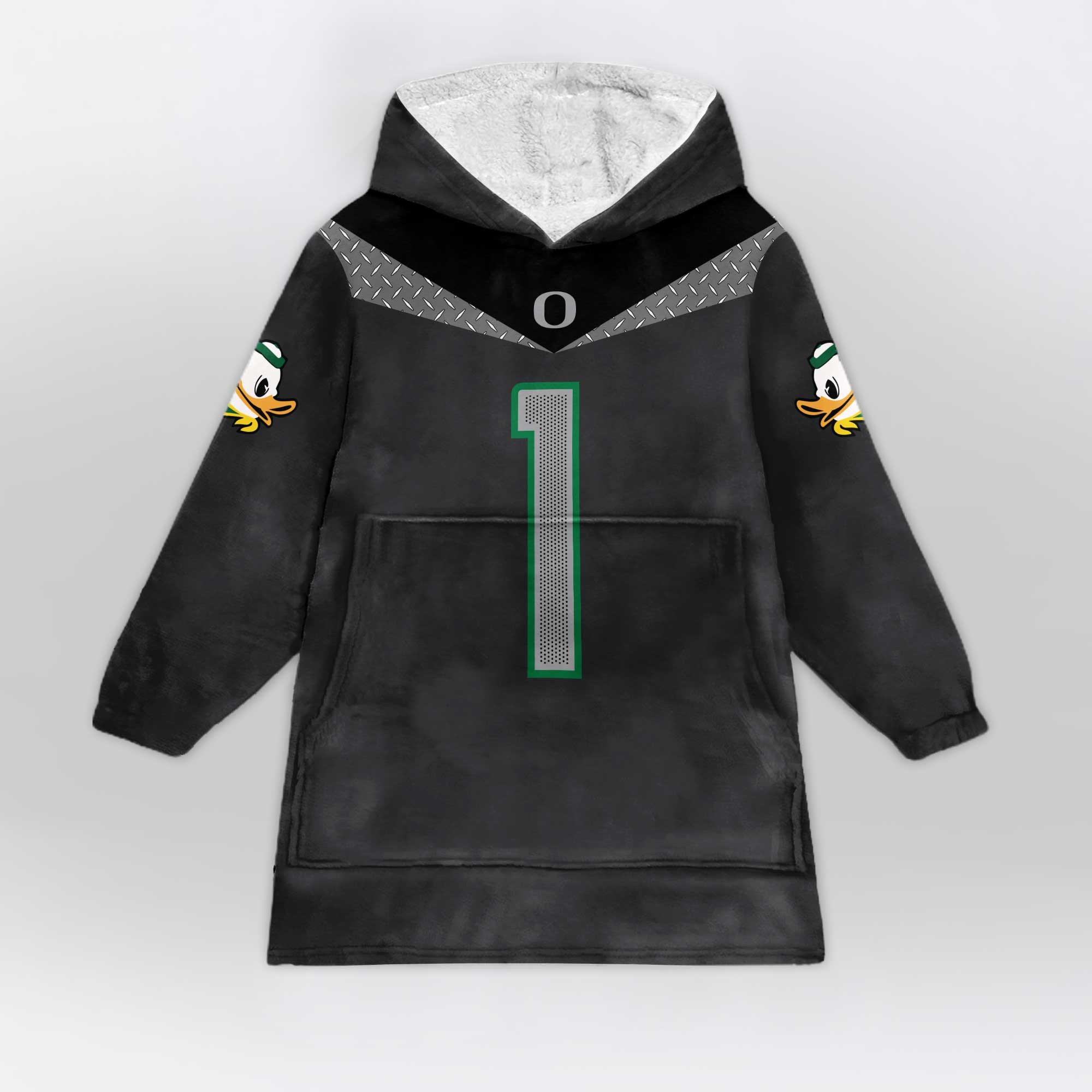 Adult Oregon 1 Football Unisex Blanket Hoodie
