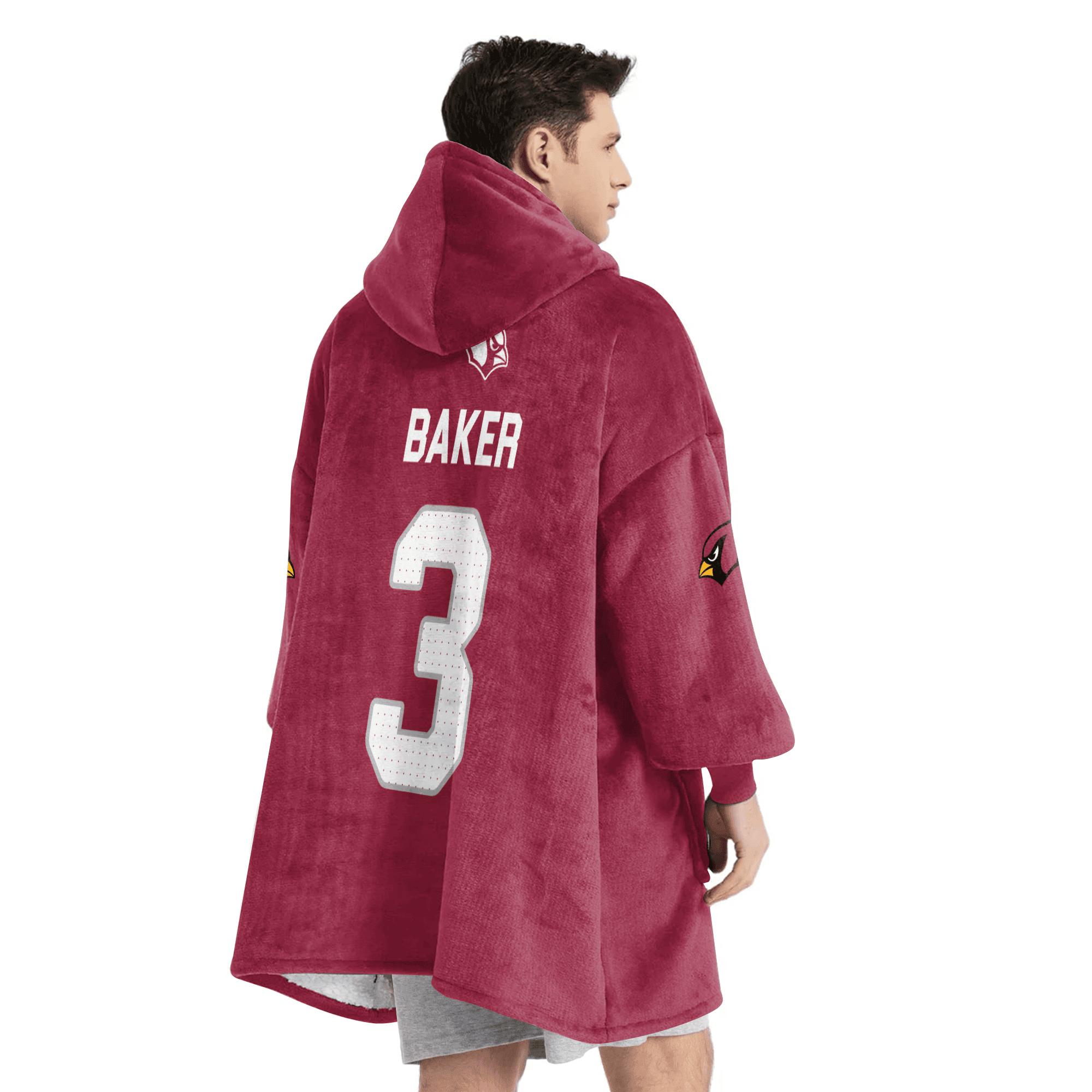 Adult 3 Arizona Football Unisex Blanket Hoodie