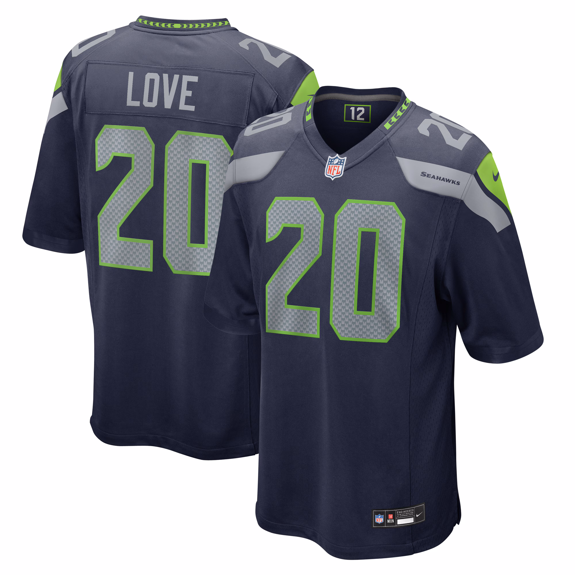 Julian Love Seattle Seahawks  Game Jersey -  College Navy