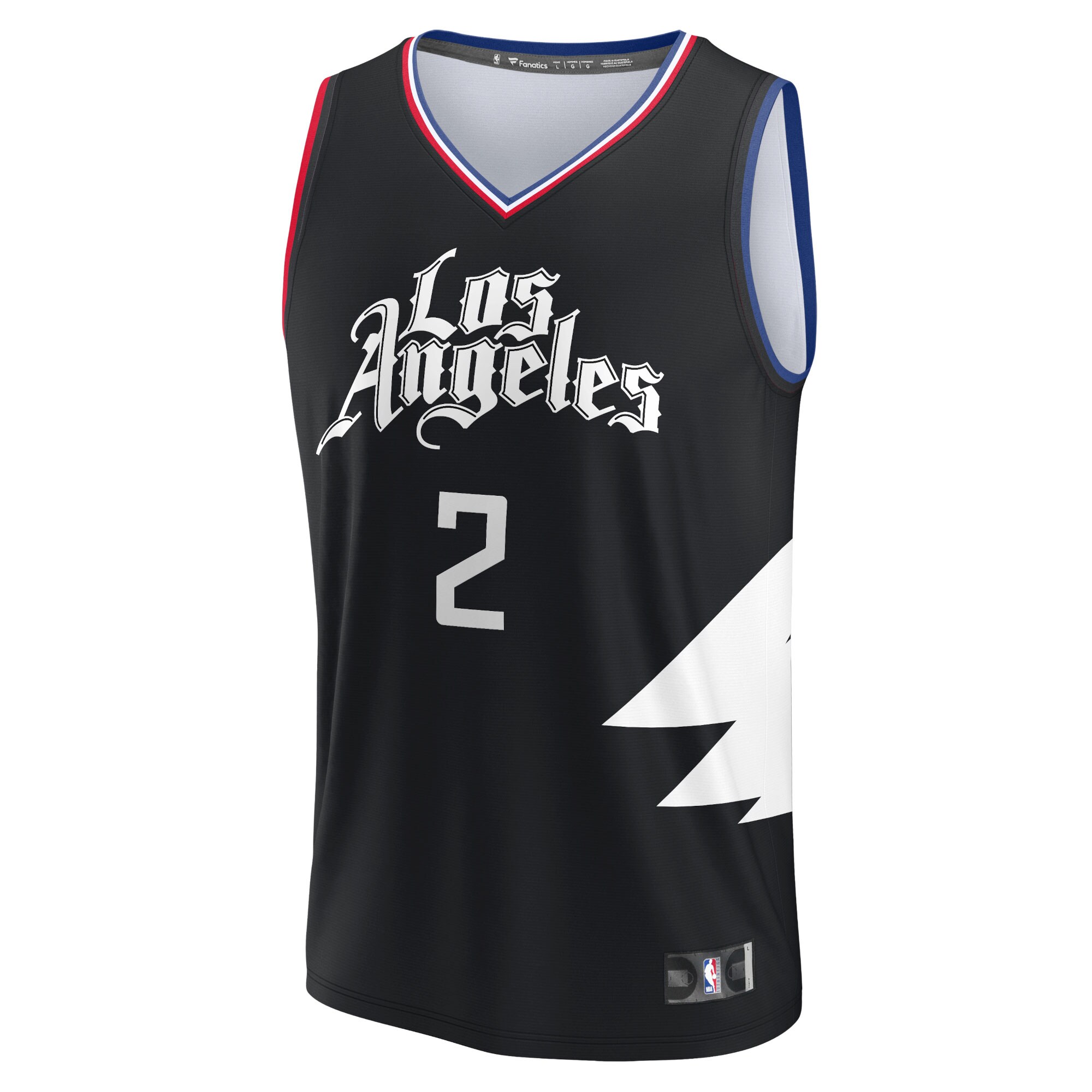 Kawhi Leonard LA Clippers  Youth 2021/22 Fast Break Player Jersey Black - Statement Edition
