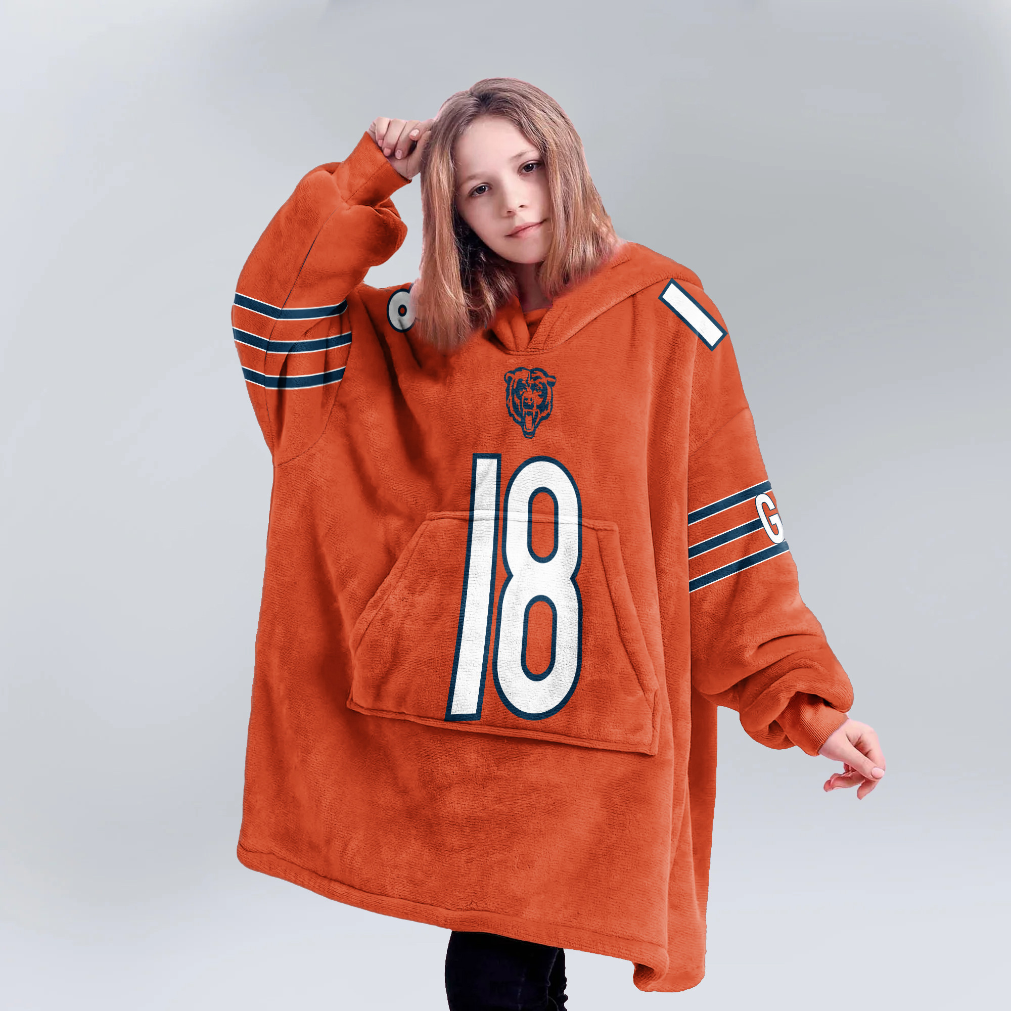 Adult C.W 18 Chicago Football Unisex Blanket Hoodie