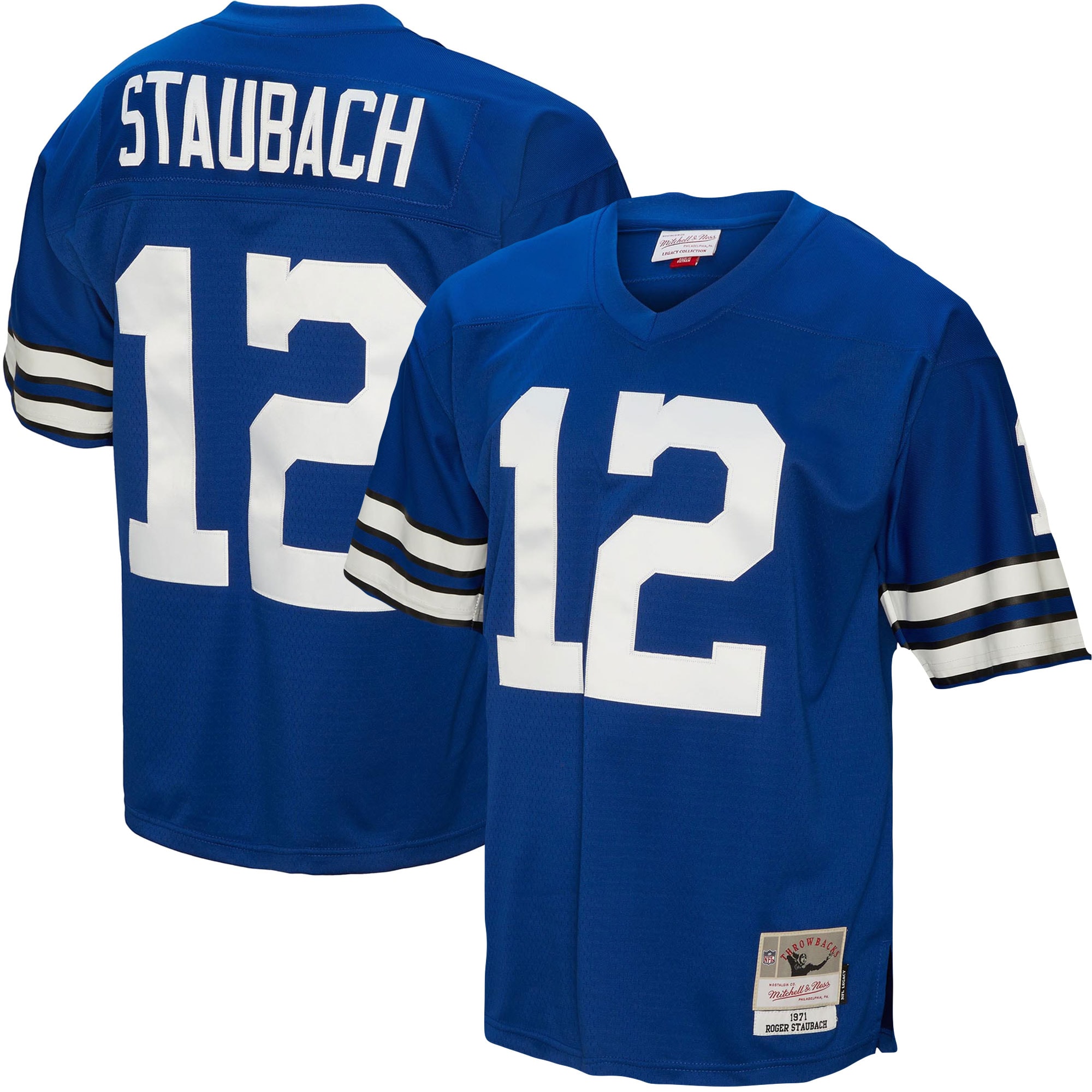 Roger Staubach Dallas Cowboys  1971 Legacy Replica Jersey - Royal