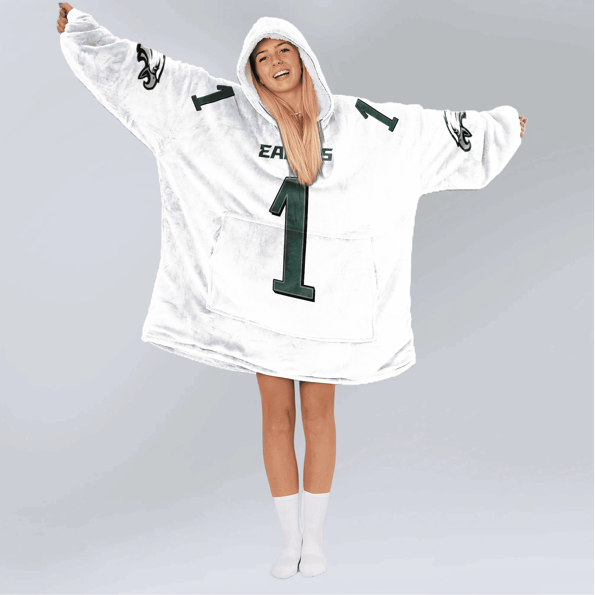 Adult 1 Philadelphia Football Unisex Blanket Hoodie