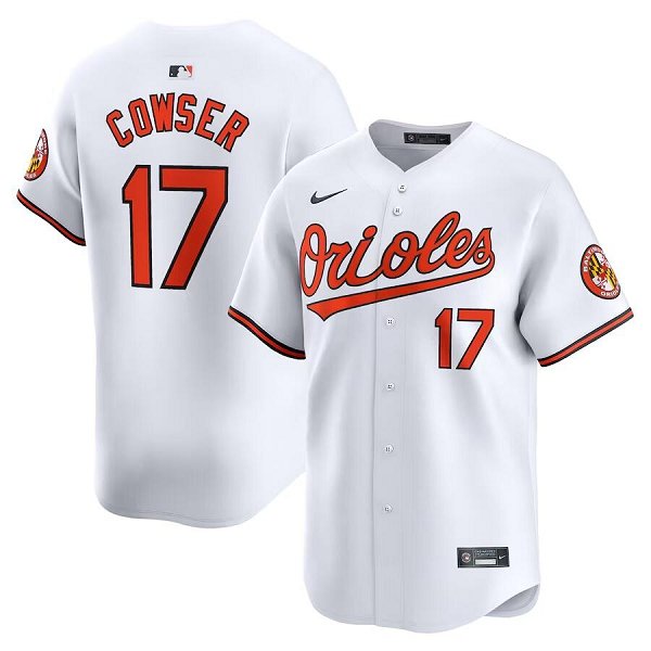 Men's Baltimore Orioles #17 Colton Cowser  White Home Limited Player Jersey