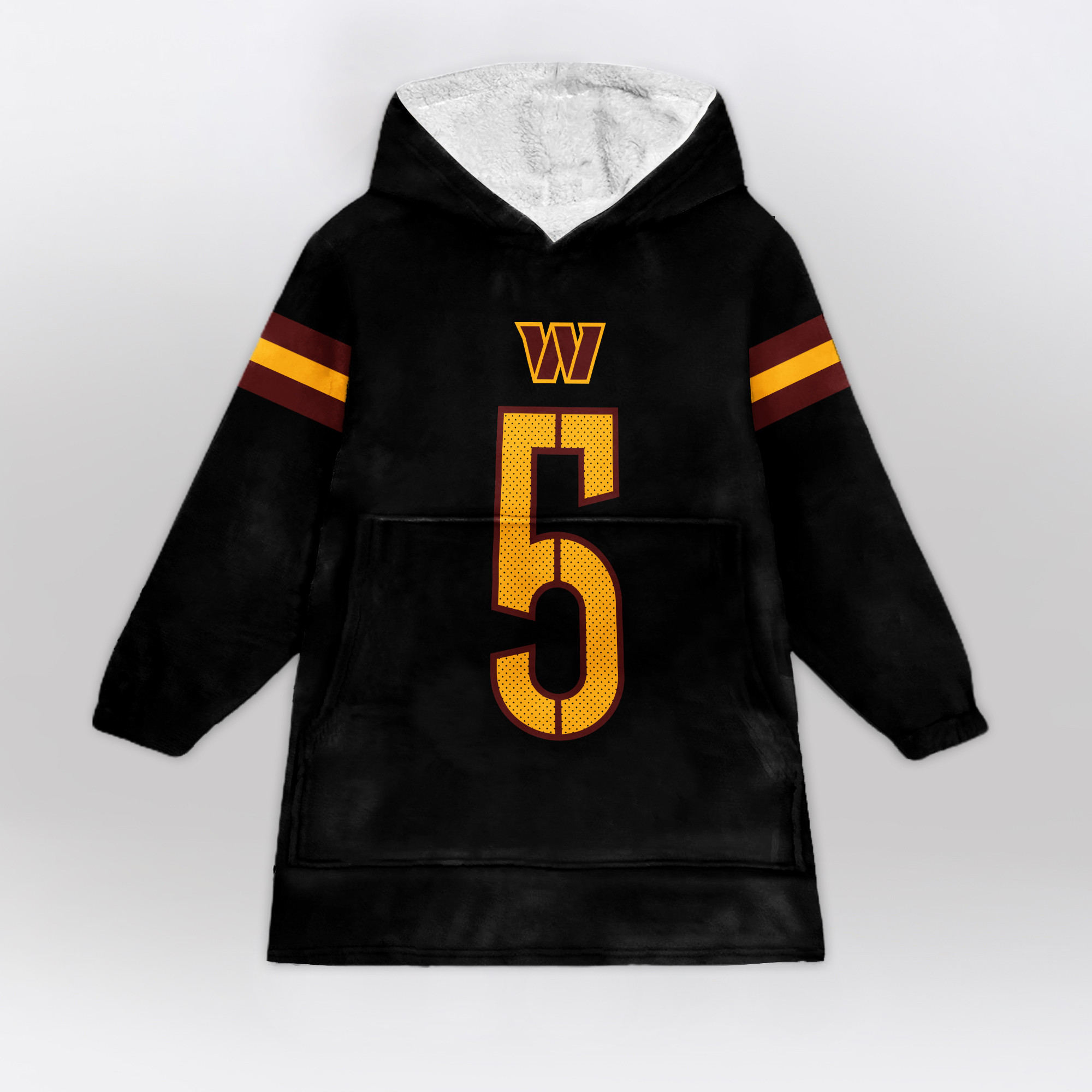 Adult 5 Washington Football Unisex Blanket Hoodie