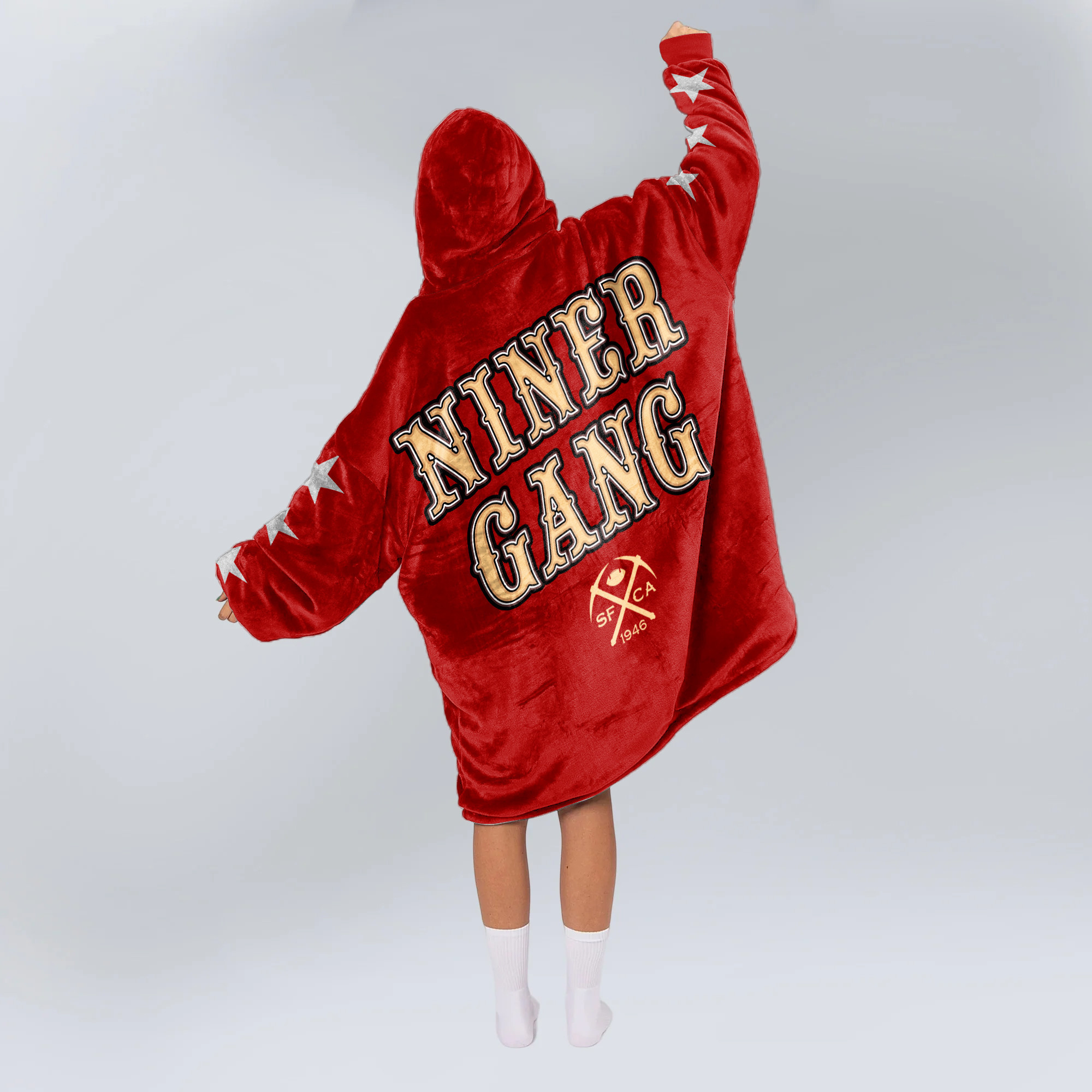 Adult San Francisco 49ers Football Unisex Blanket Hoodie