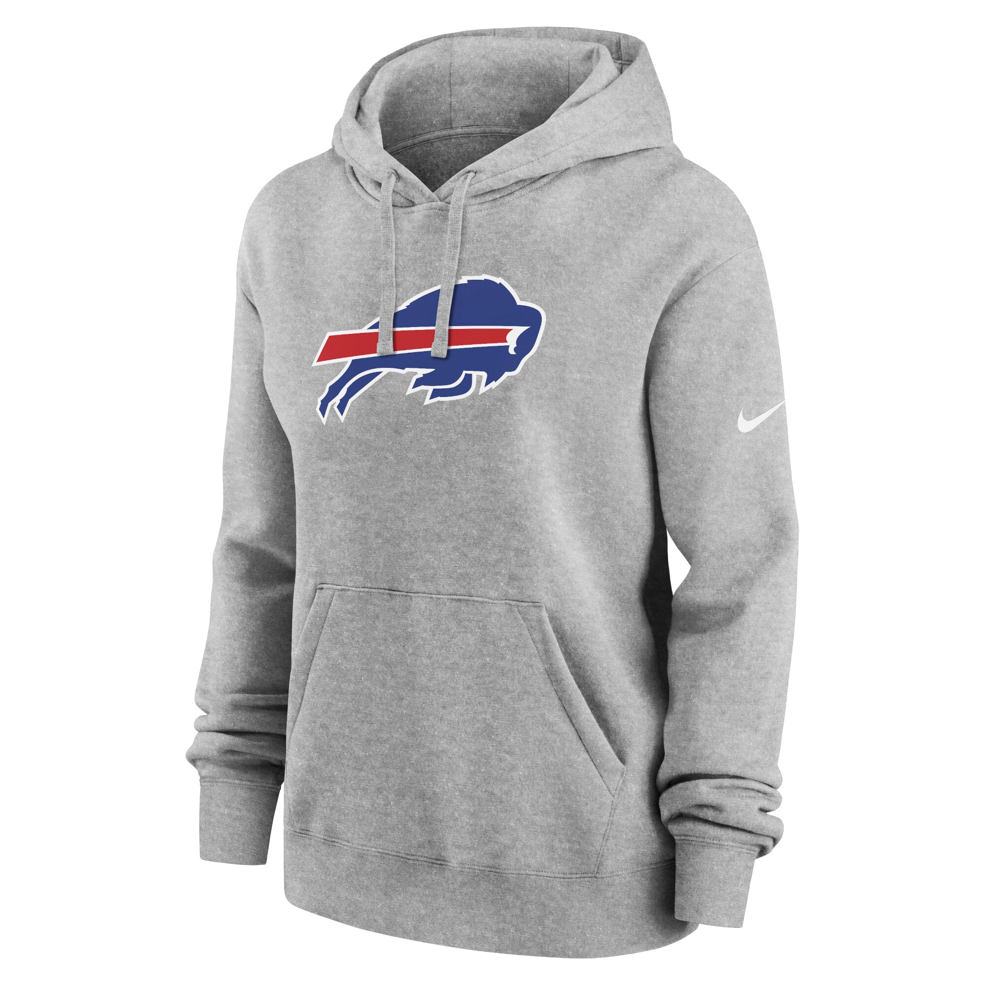 Buffalo Bills Women's Club Fleece Pullover Hoodie - Heather Gray
