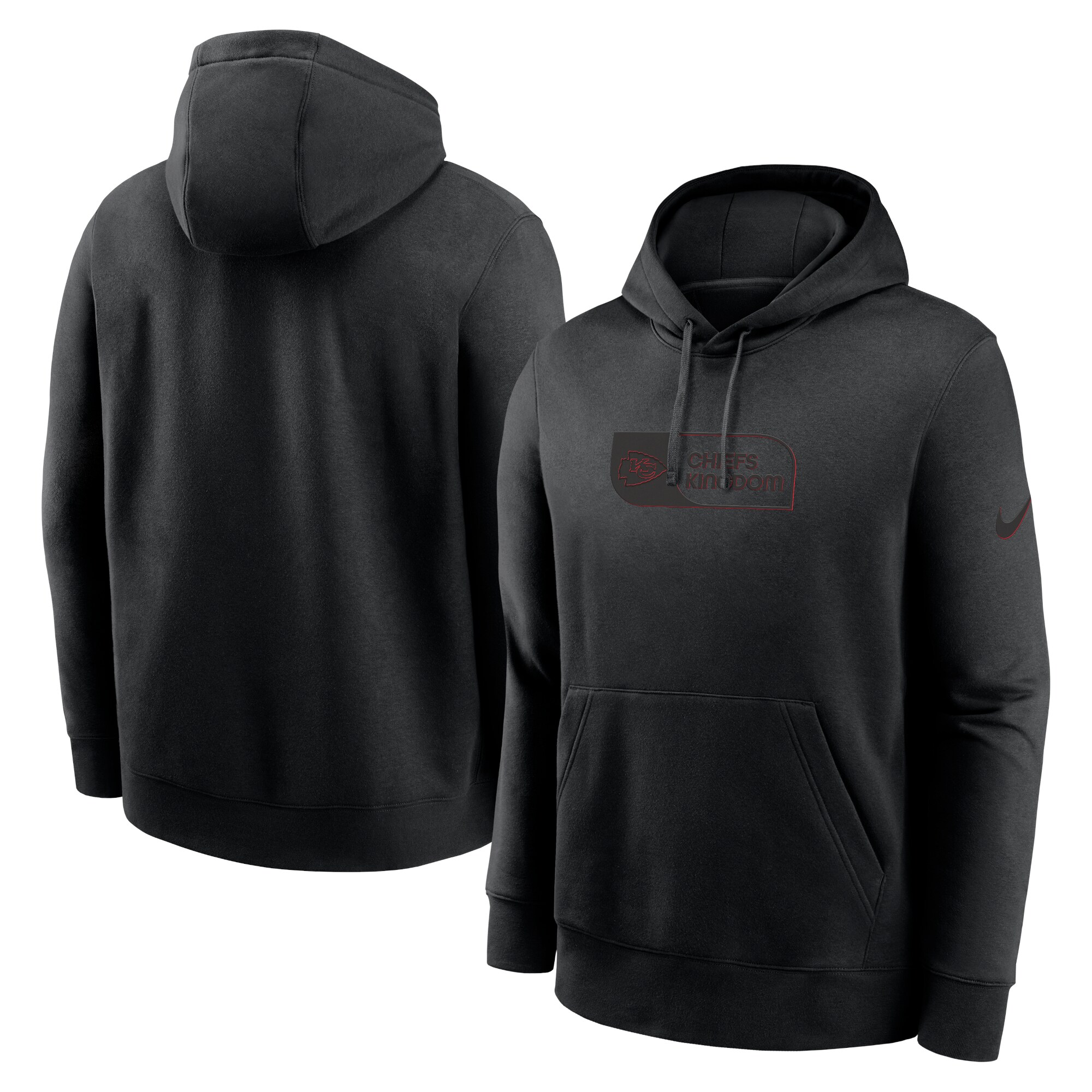 Kansas City Chiefs Edge French Terry Club Pullover Hoodie - Black