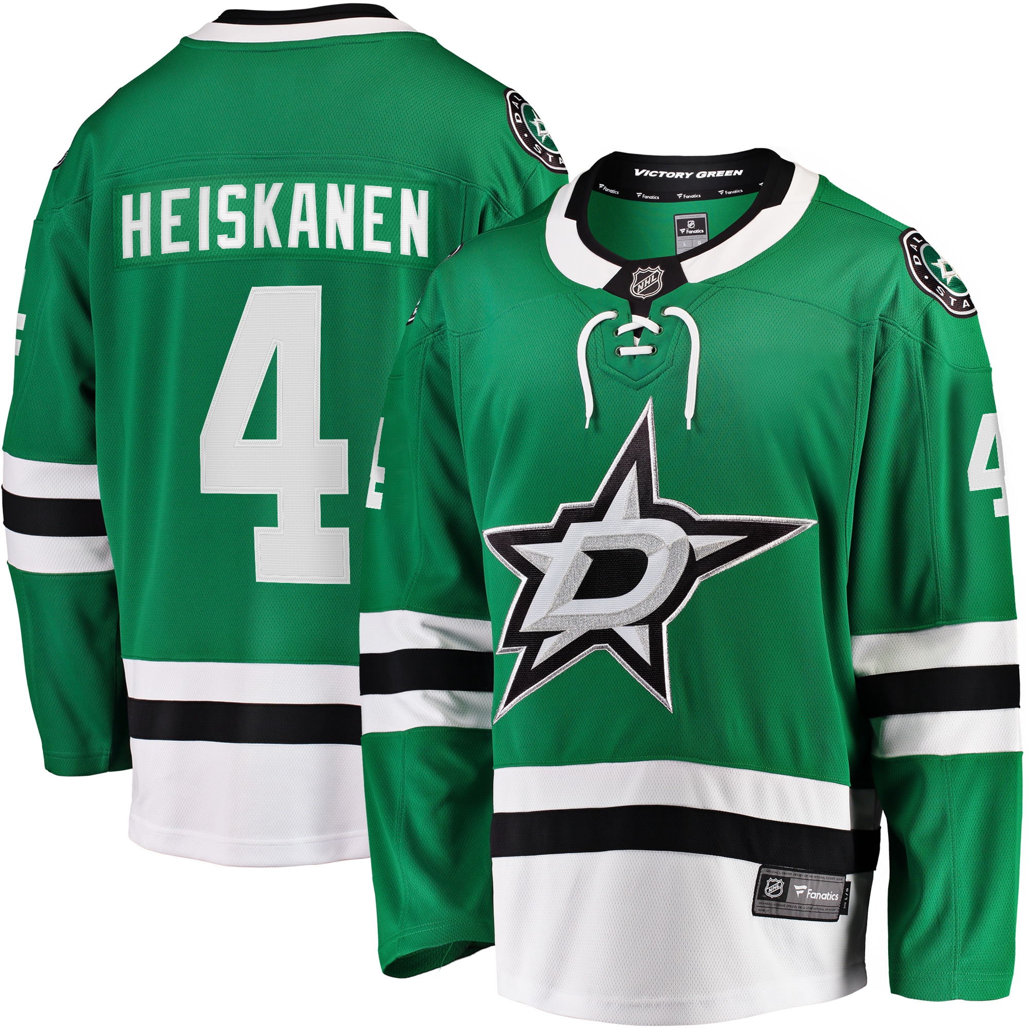 Miro Heiskanen Dallas Stars Team Color Breakaway Player Jersey - Kelly Green