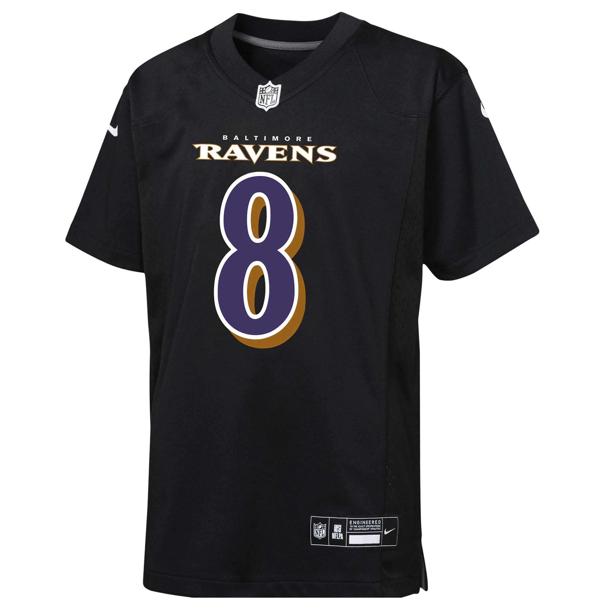 Lamar Jackson Baltimore Ravens Youth Game Jersey - Purple