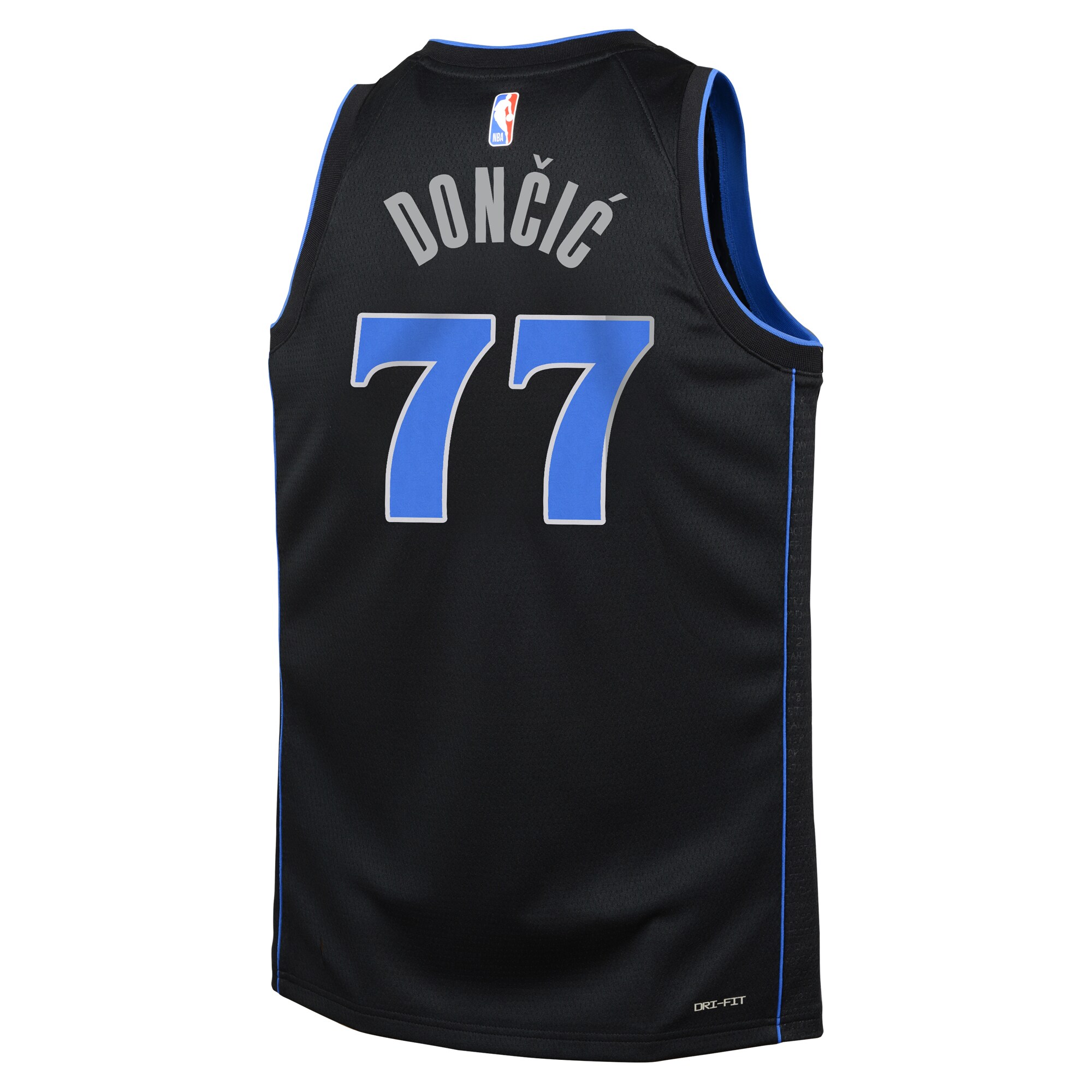 Youth Dallas Mavericks Luka Dončić  Black 2023/24 Swingman Replica Jersey - City Edition