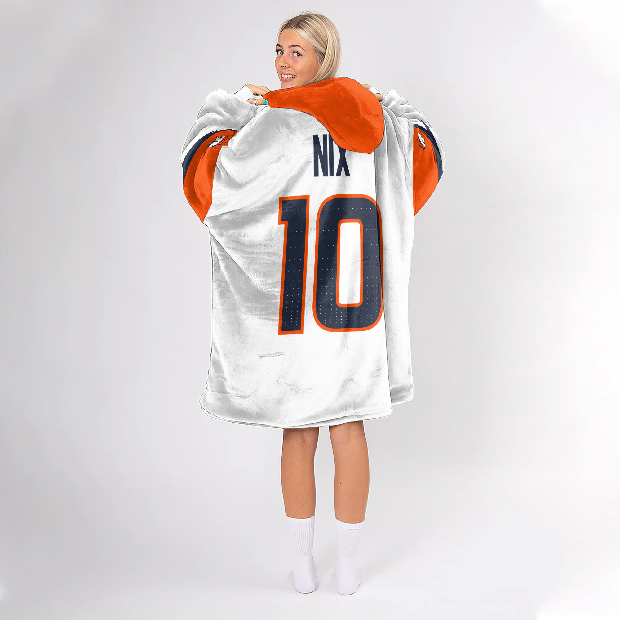 Adult B.N. 10 Denver Football Unisex Blanket Hoodie