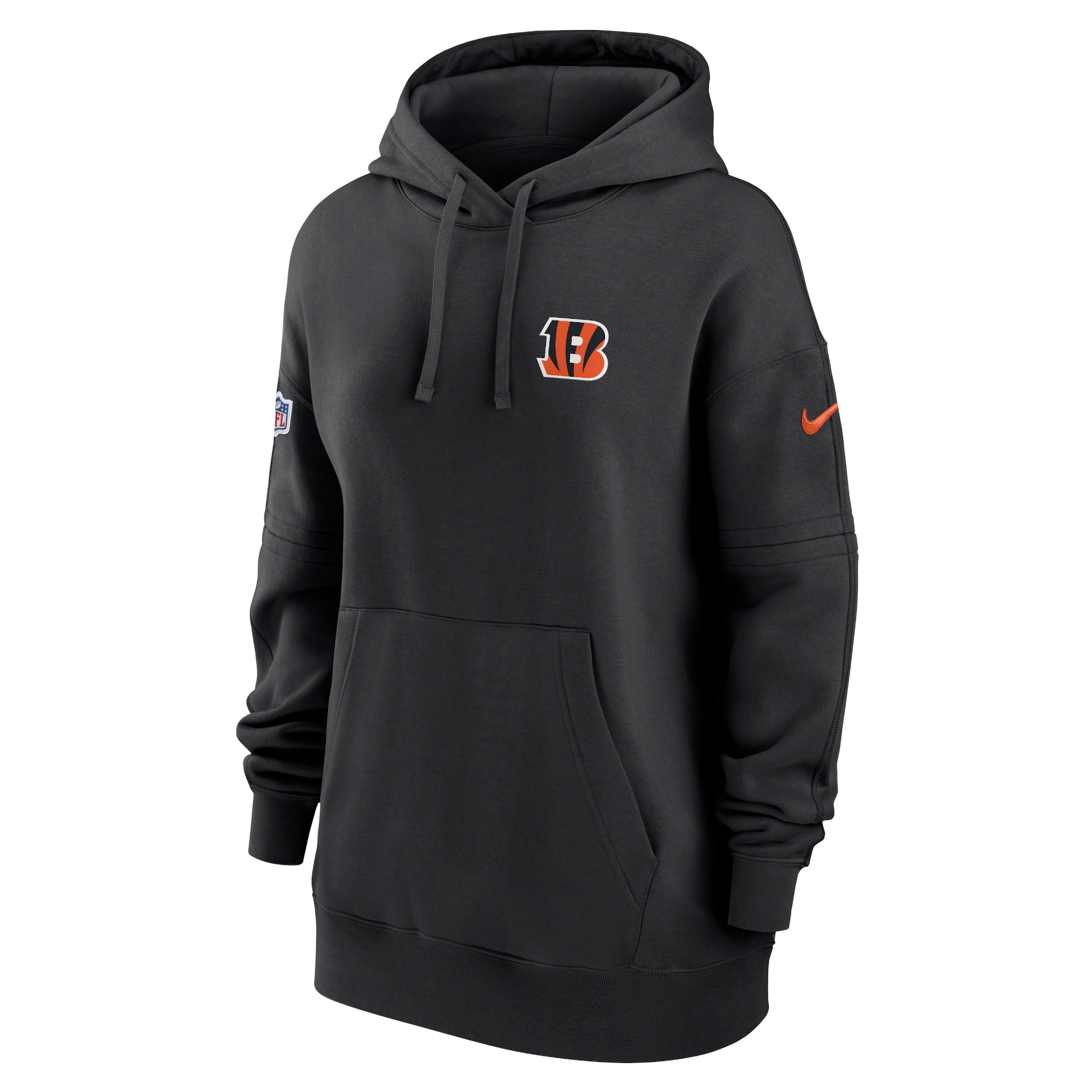 Cincinnati Bengals  Women's 2023 Sideline Club Fleece Pullover Hoodie - Black