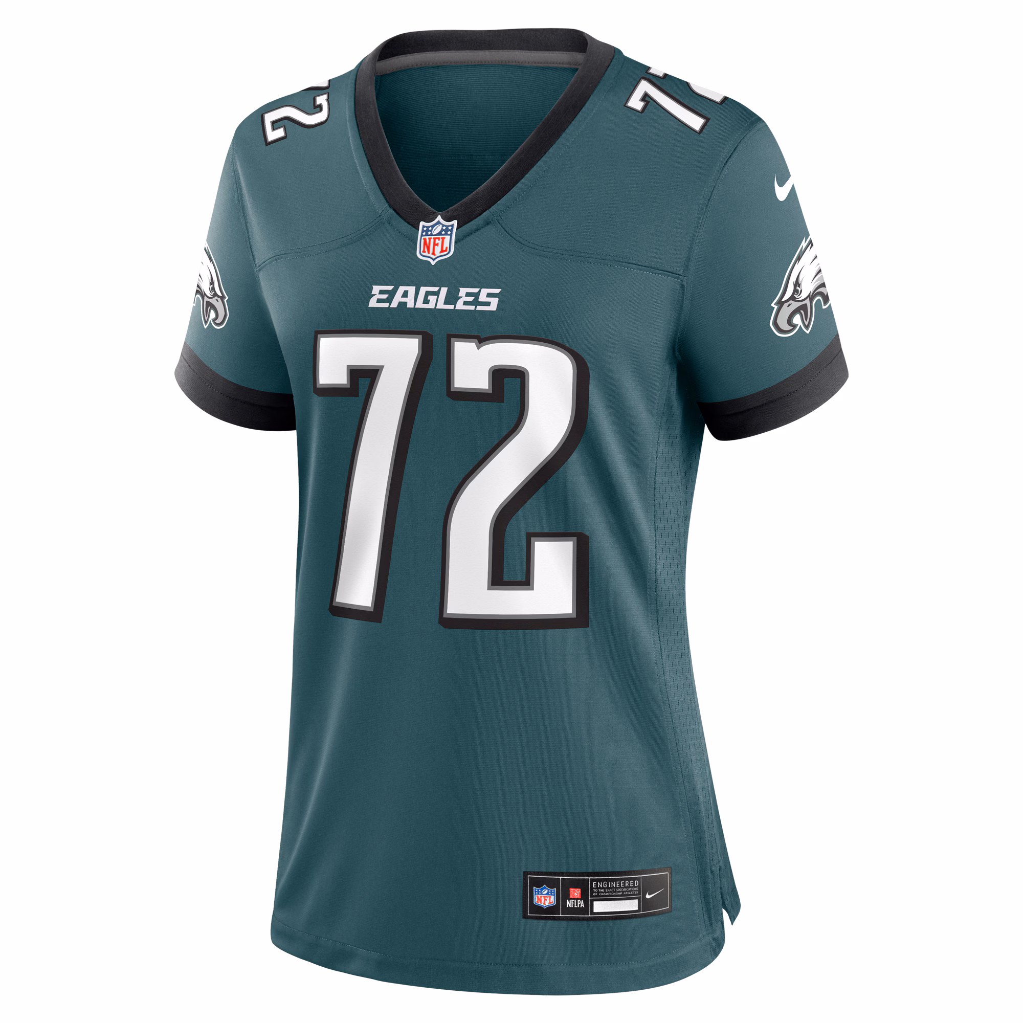 Darian Kinnard Philadelphia Eagles Women's Team Game Jersey - Midnight Green